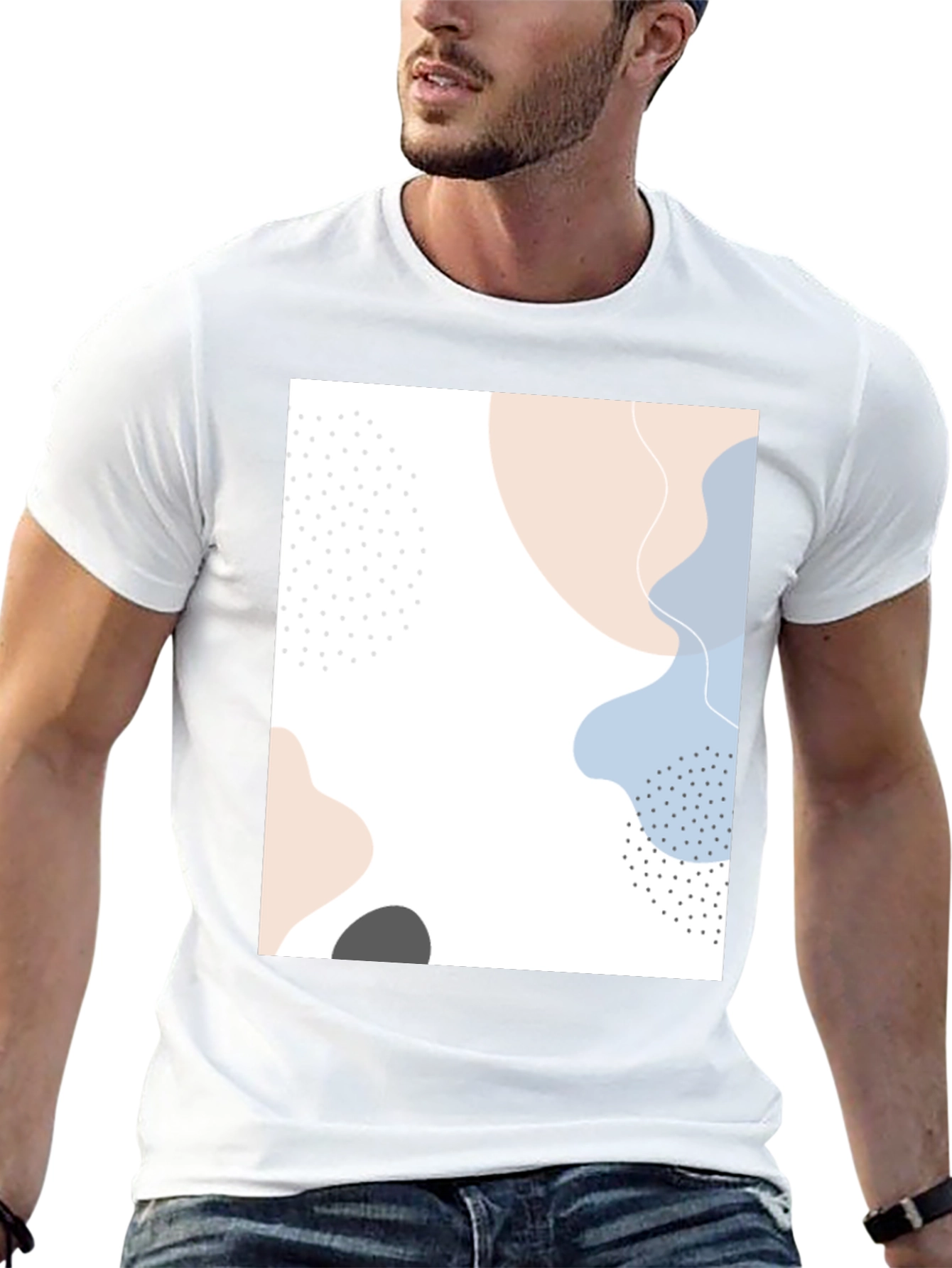 Abstract Art Graphic Tee - Modern Casual Shirt