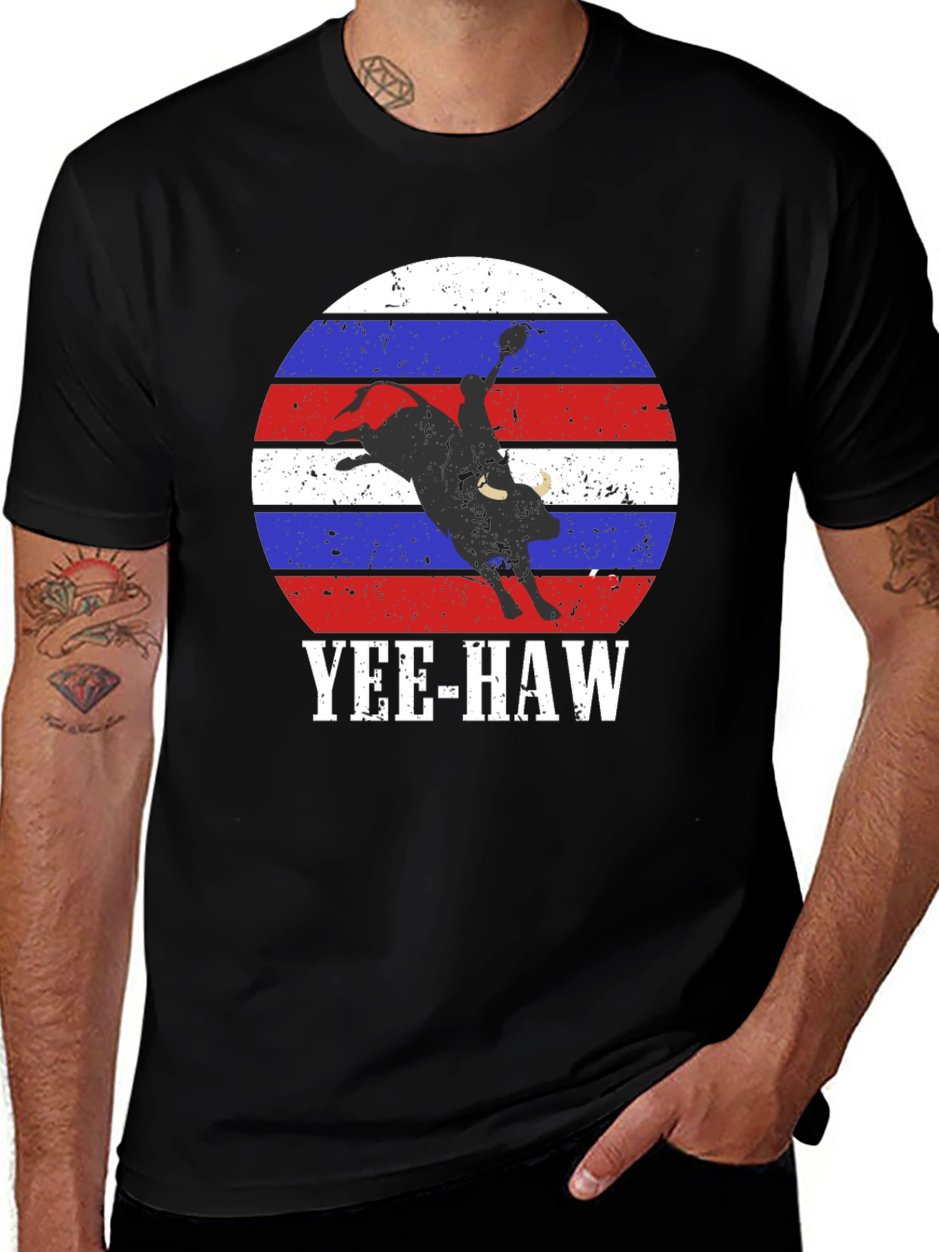 Yee-Haw Bull Riding Graphic Tee