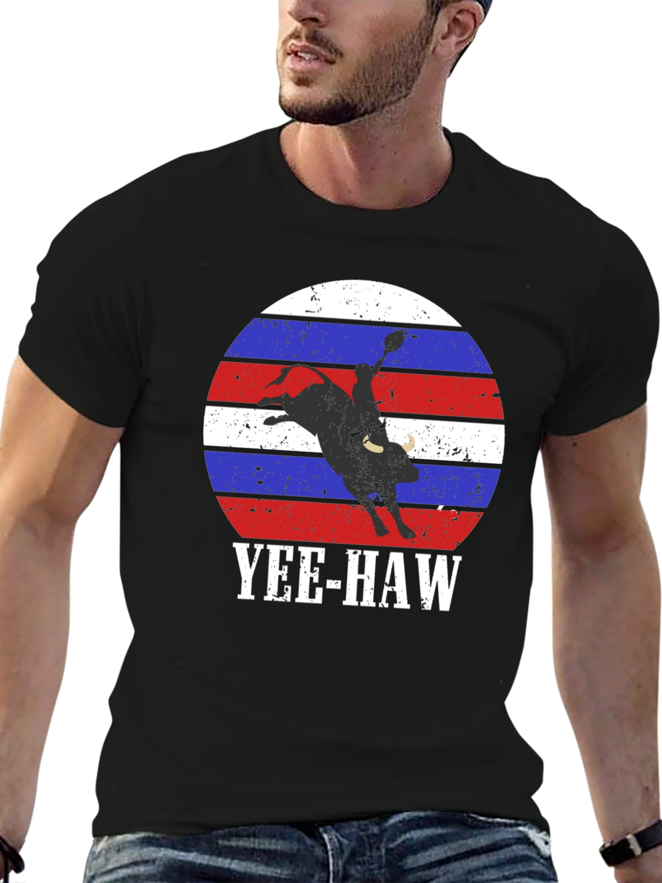 Yee-Haw Bull Riding Graphic Tee