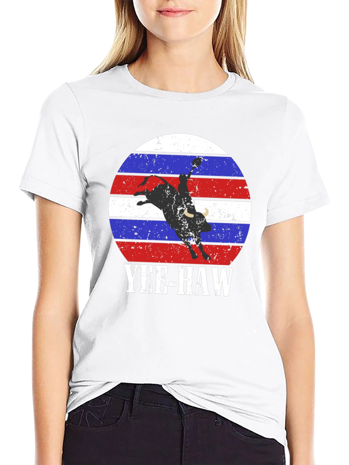 Yee-Haw Bull Riding Graphic Tee