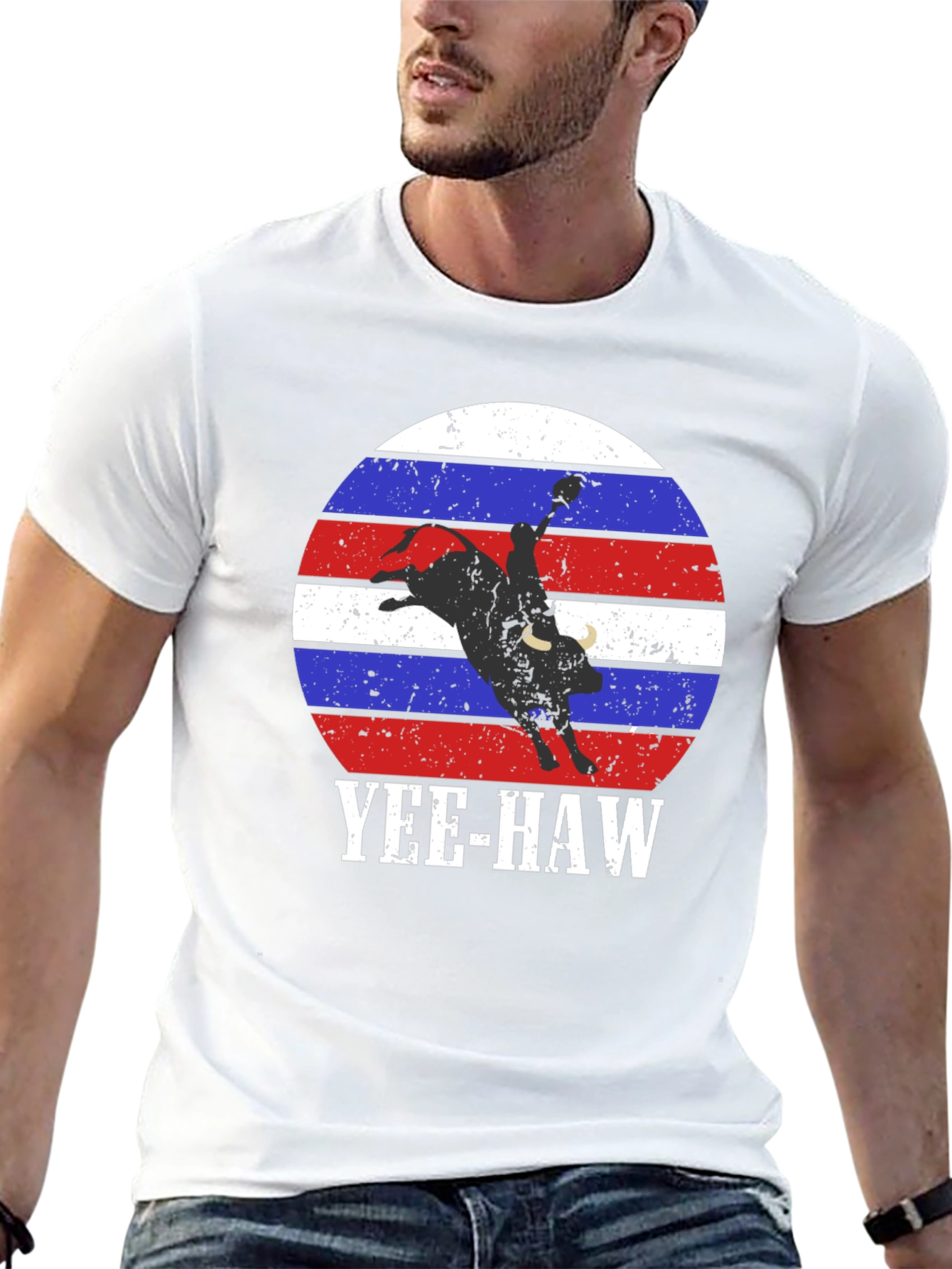Yee-Haw Bull Riding Graphic Tee