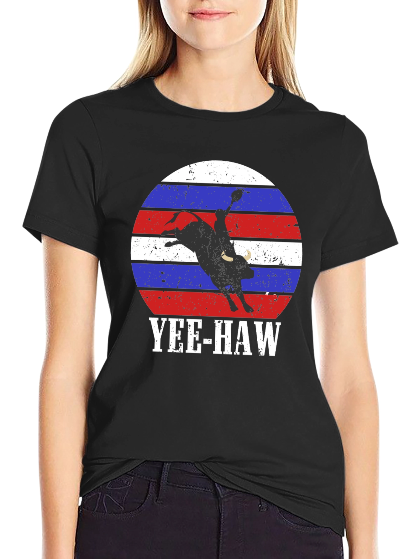 Yee-Haw Bull Riding Graphic Tee
