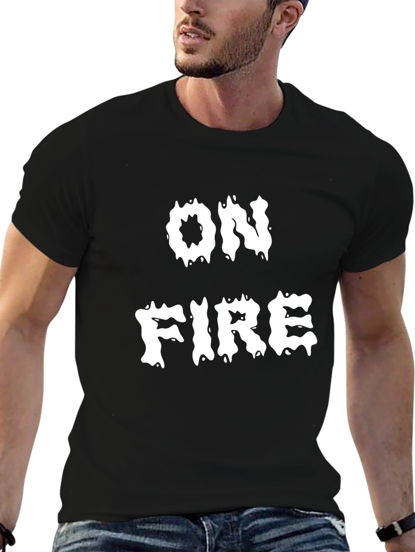 On Fire Graphic Tee - Black
