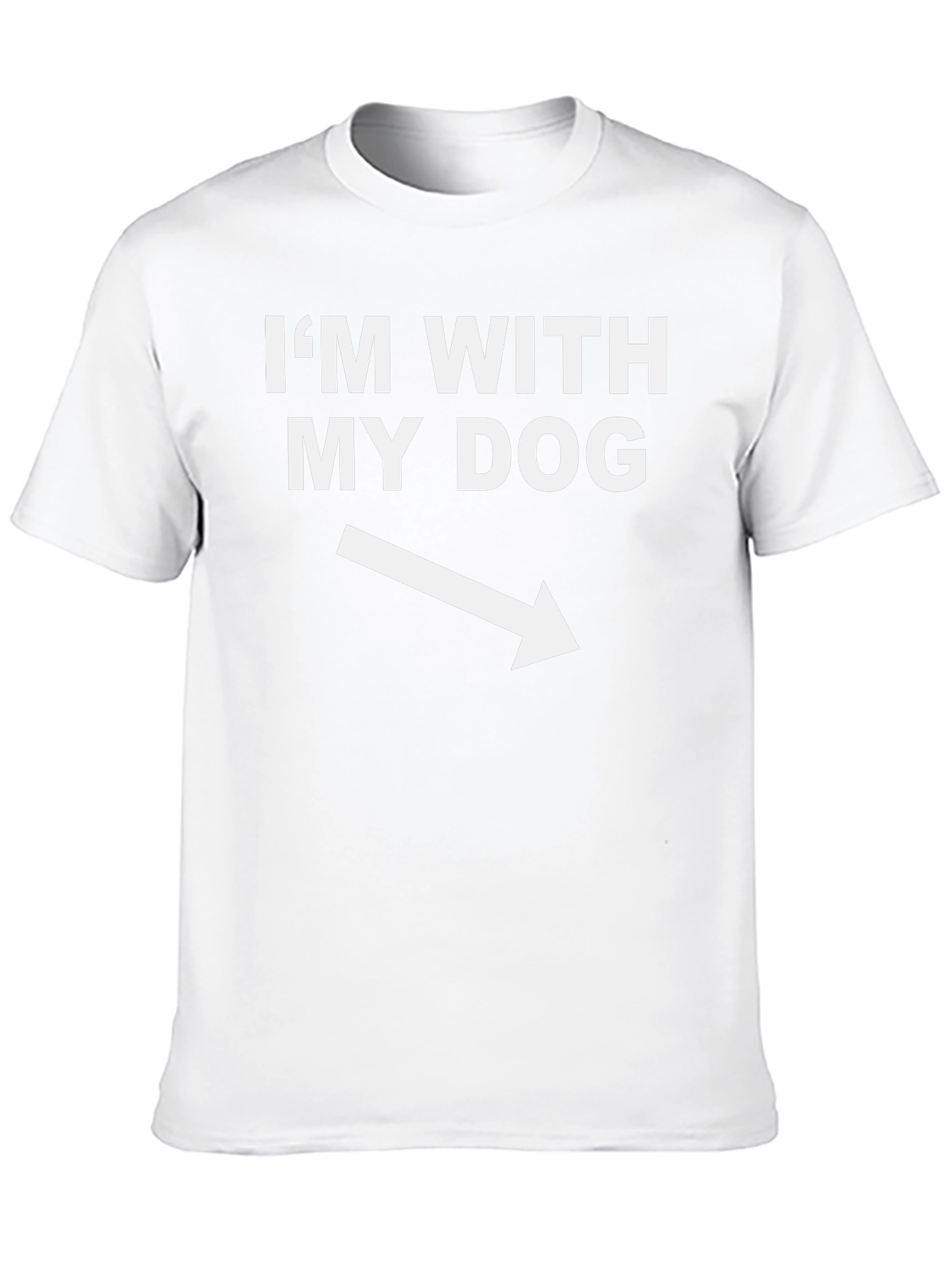 Im With My Dog T-Shirt Arrow Graphic Novelty Tee