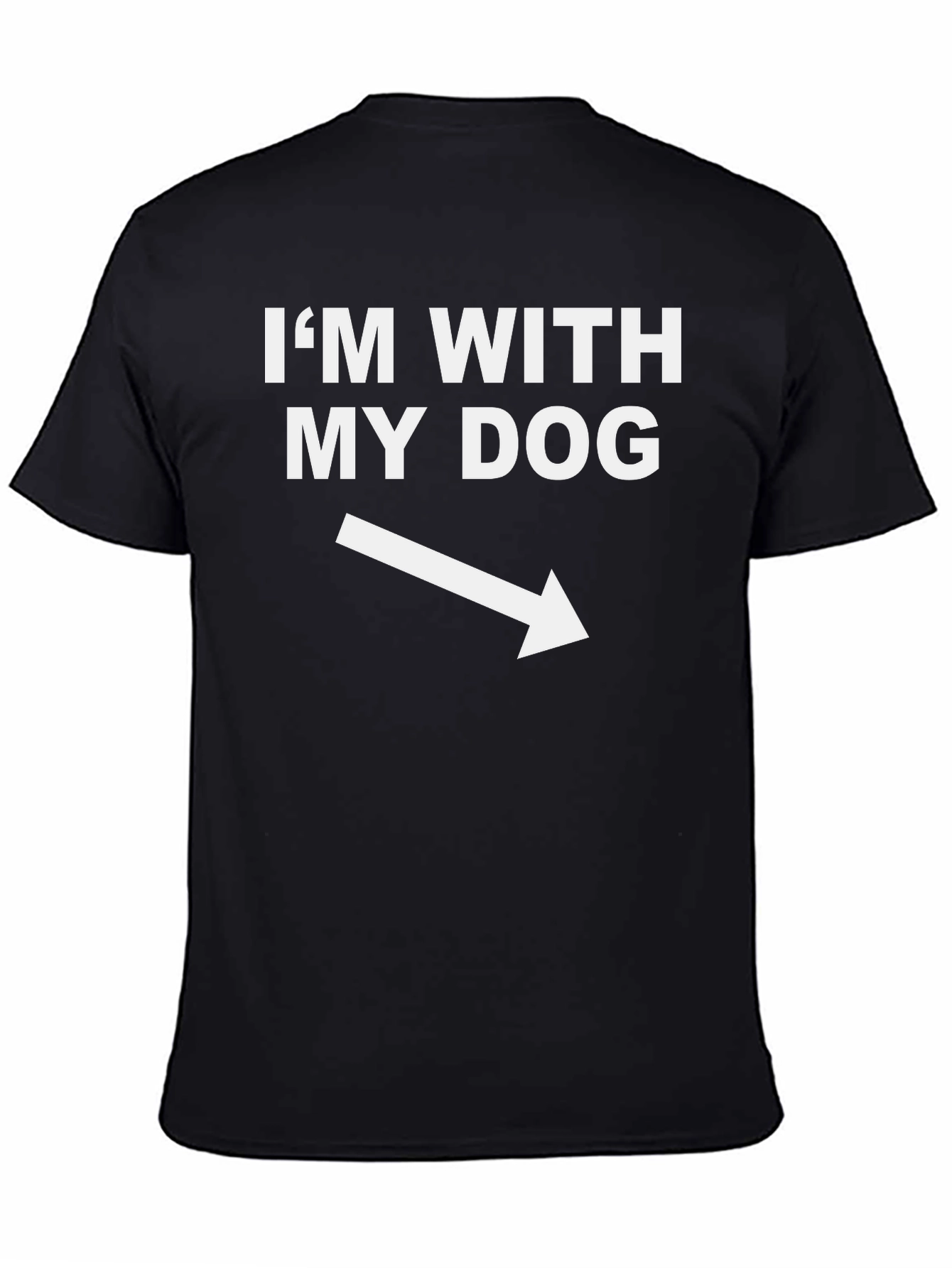 Im With My Dog T-Shirt Arrow Graphic Novelty Tee