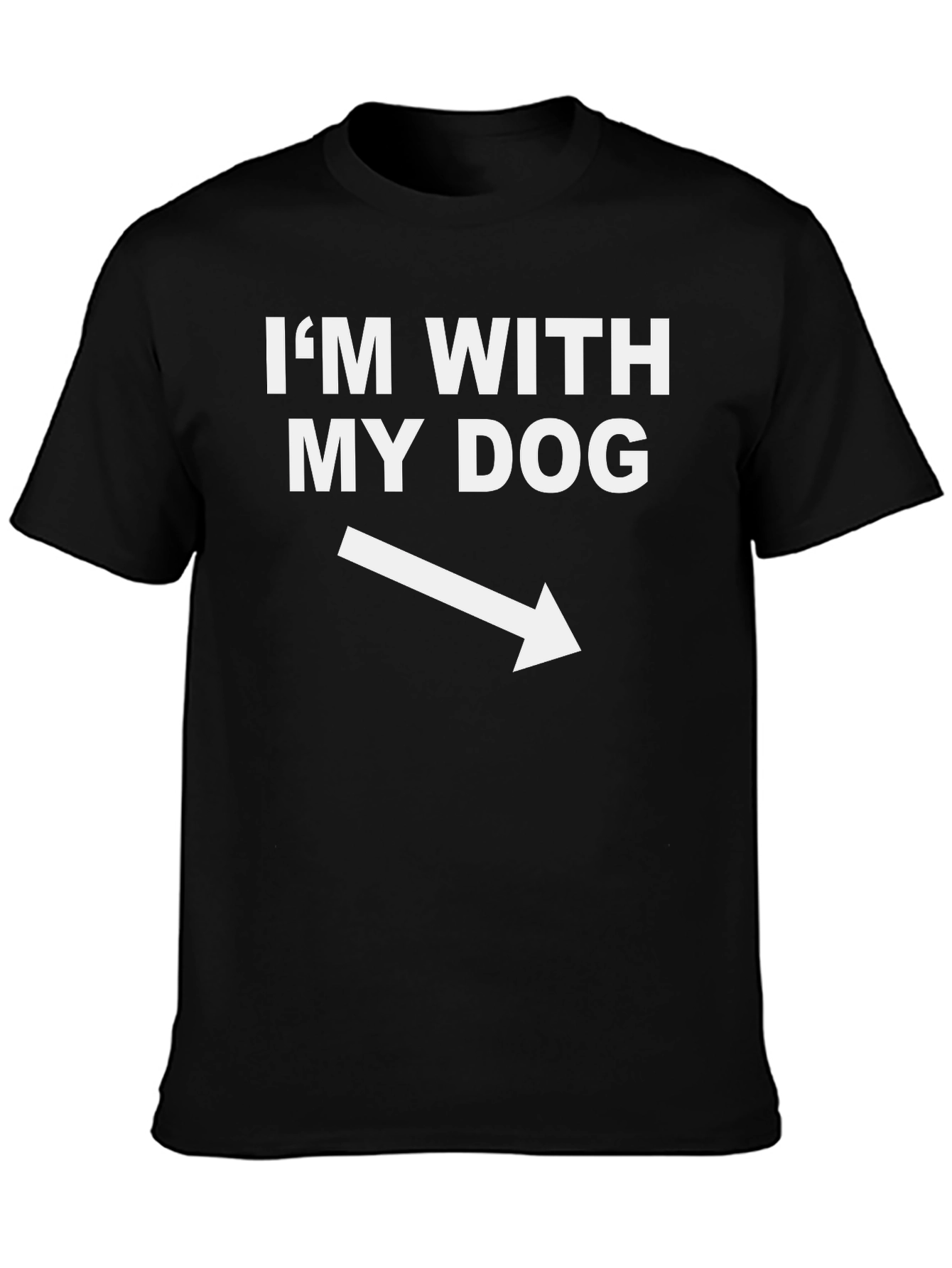 Im With My Dog T-Shirt Arrow Graphic Novelty Tee
