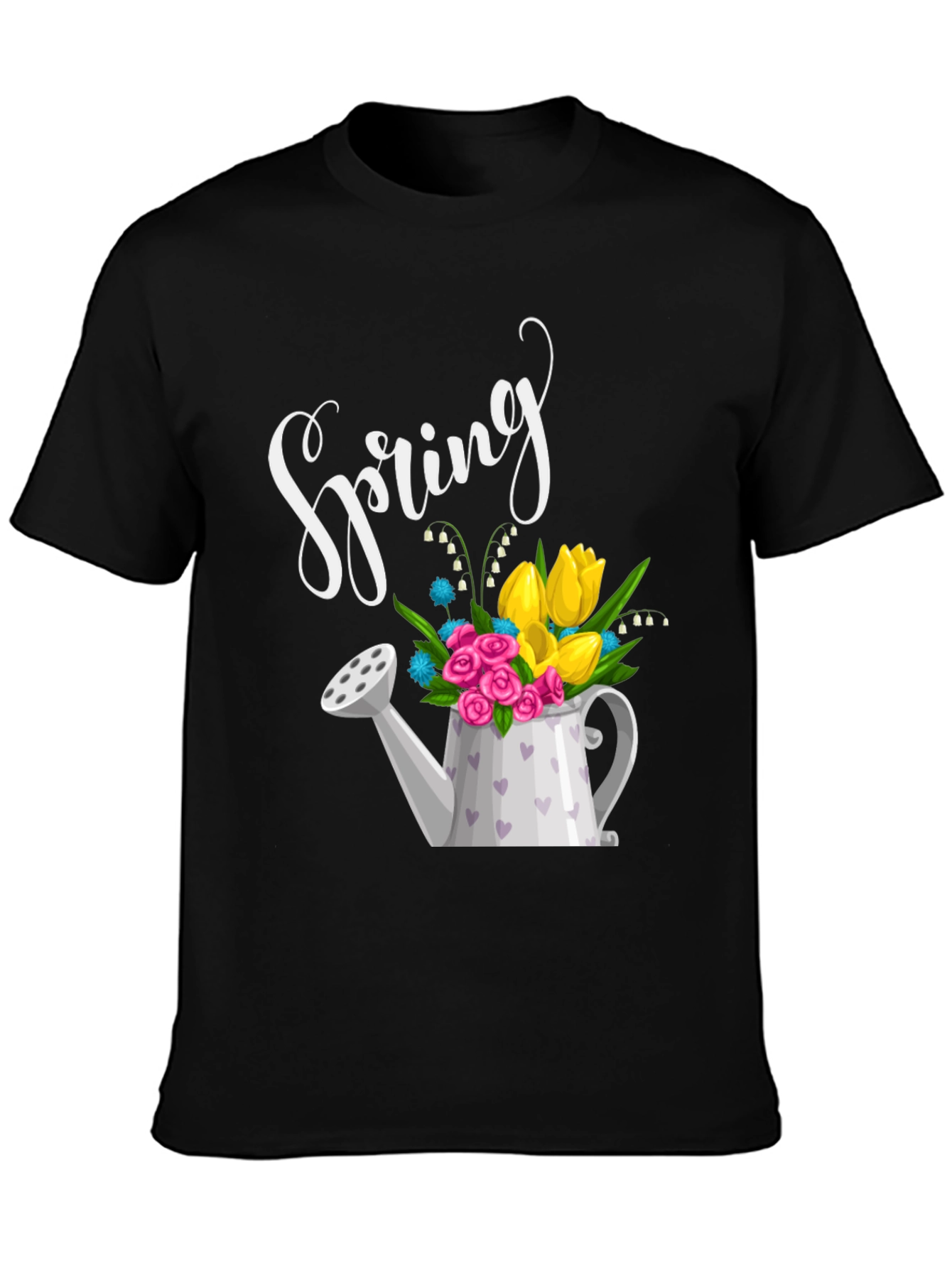 Spring Flower Watering Can Graphic Tee