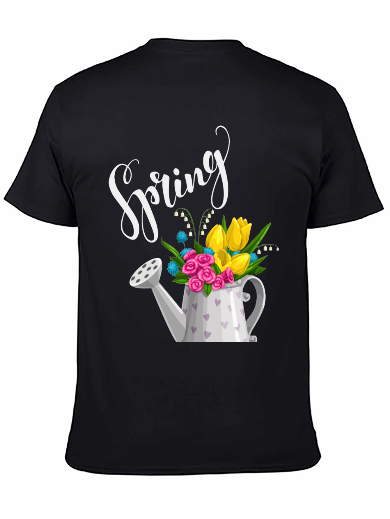 Spring Flower Watering Can Graphic Tee