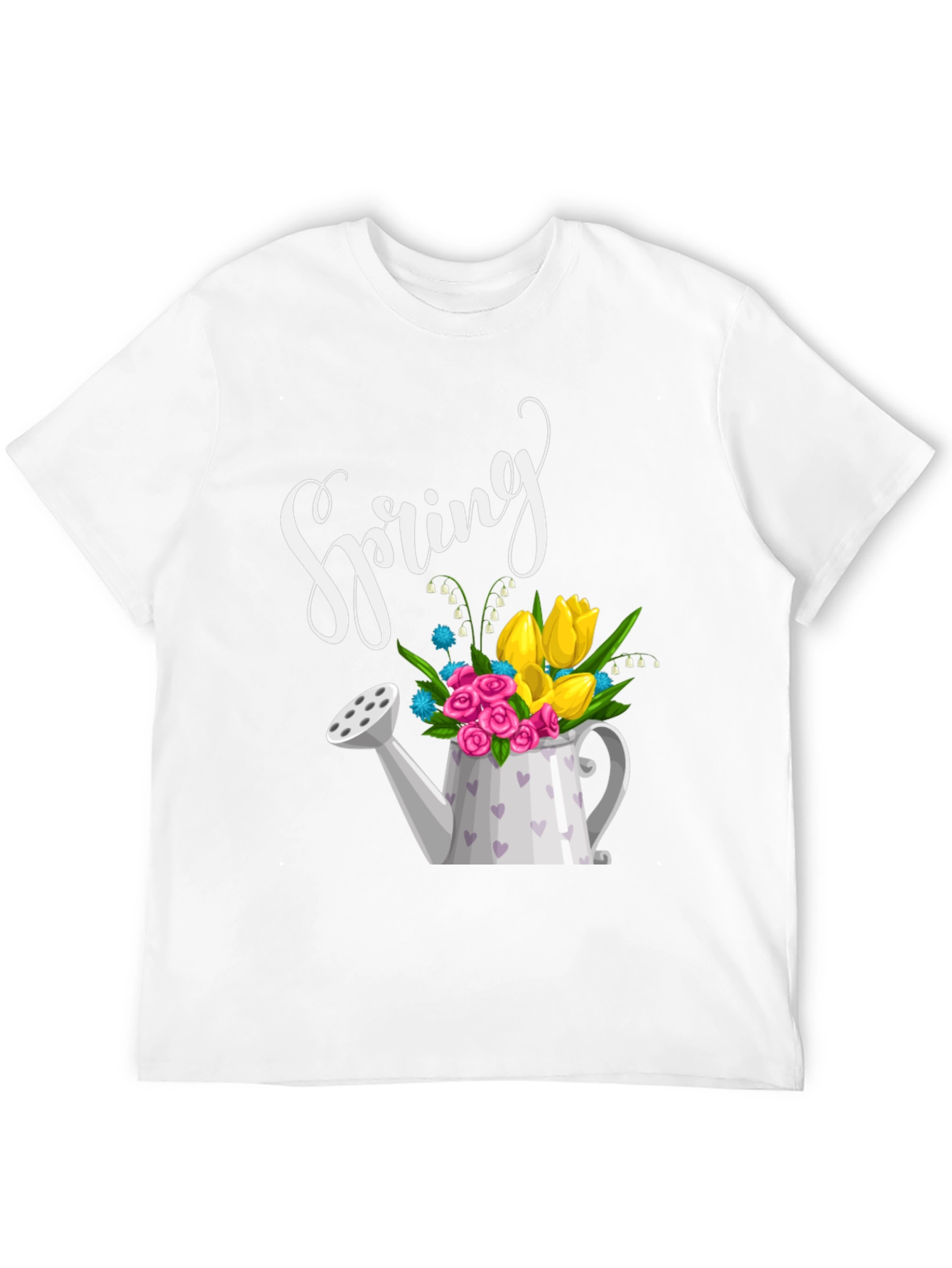 Spring Flower Watering Can Graphic Tee