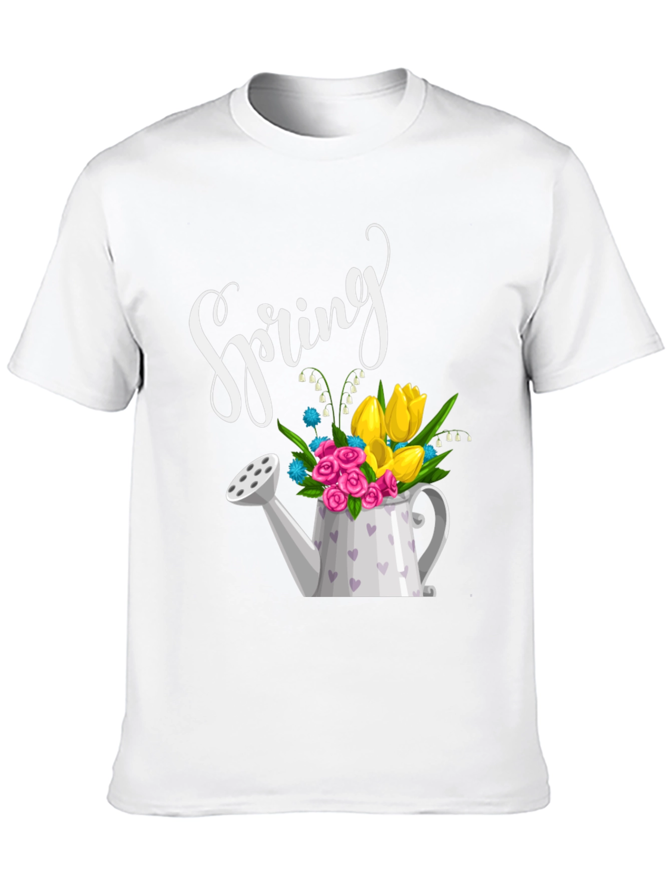 Spring Flower Watering Can Graphic Tee
