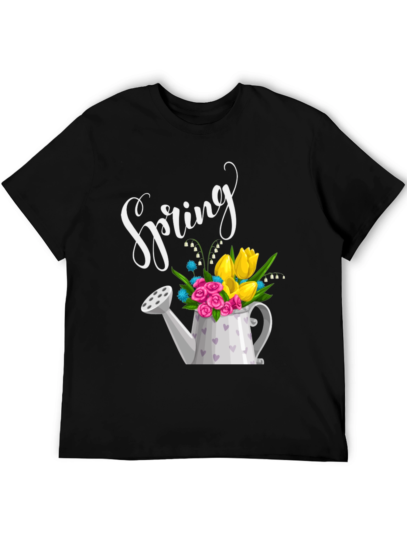 Spring Flower Watering Can Graphic Tee