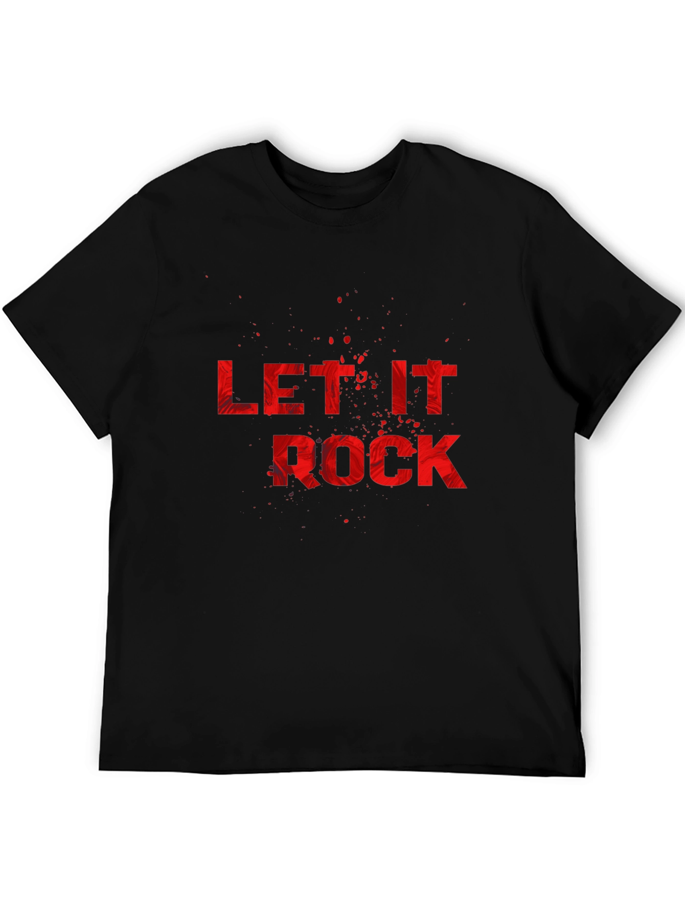 Let It Rock Black Graphic Tee