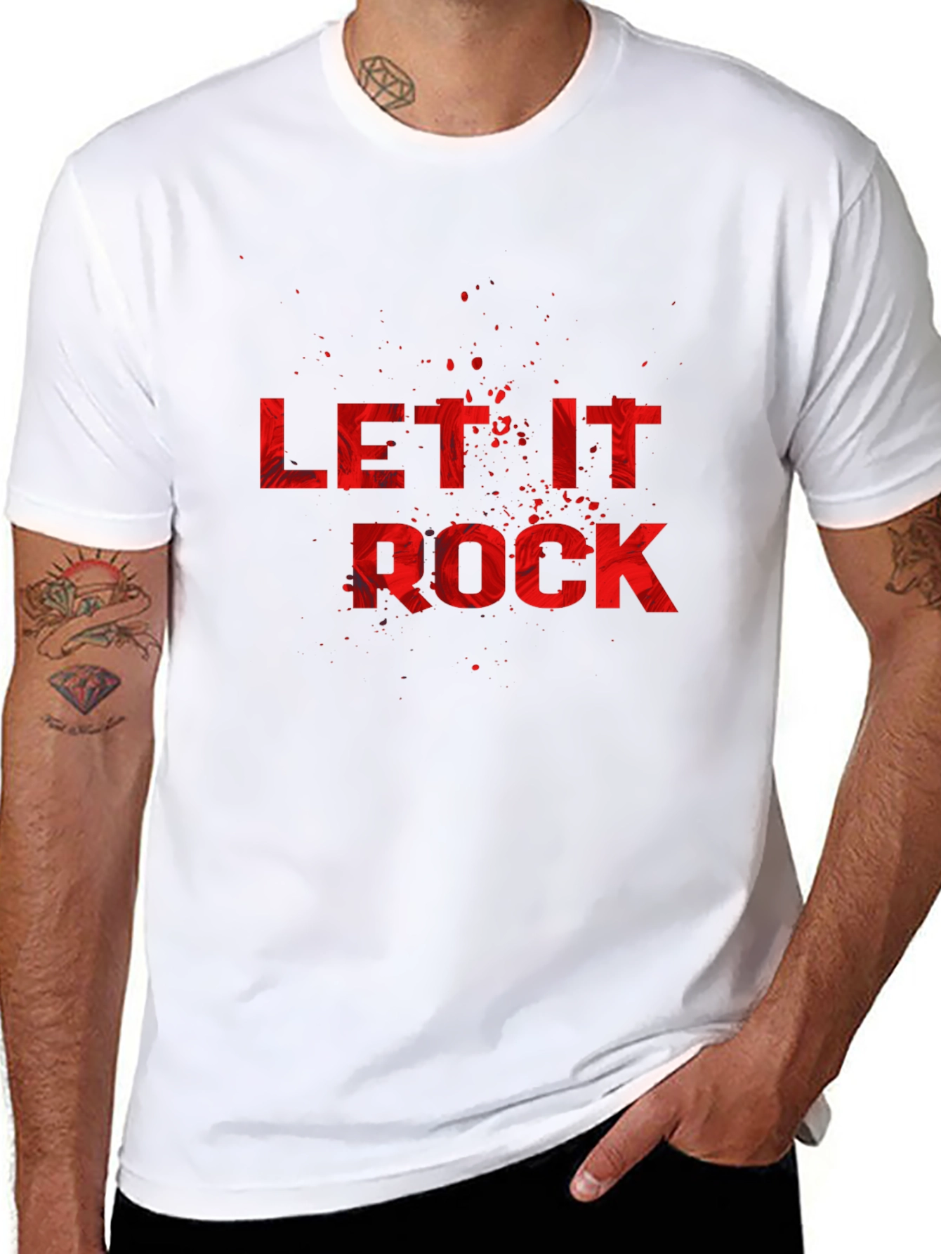 Let It Rock Black Graphic Tee