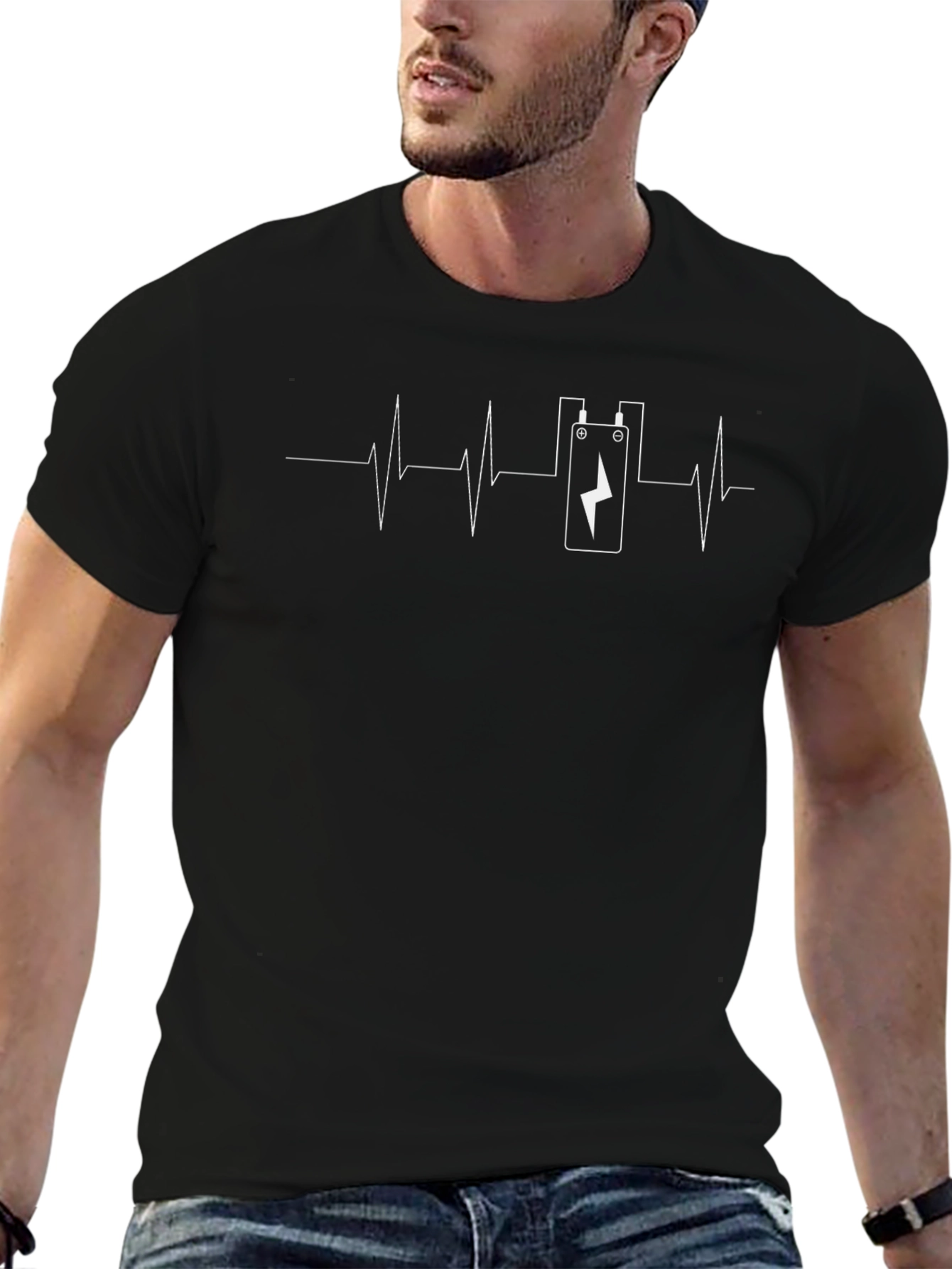 Electric Guitar Pedal Heartbeat T-Shirt - Musician Tee