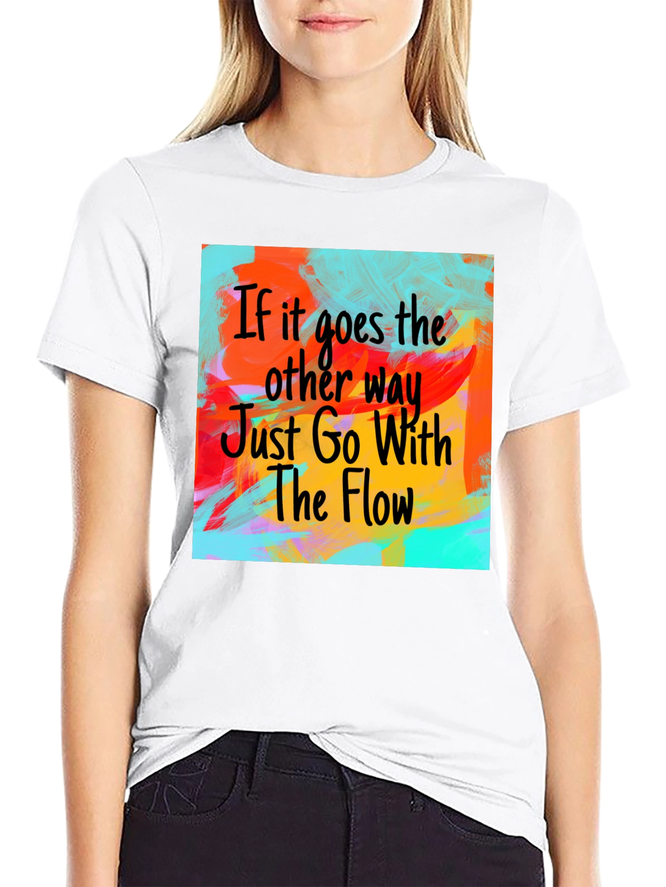 Go With The Flow T-Shirt - Artistic Design