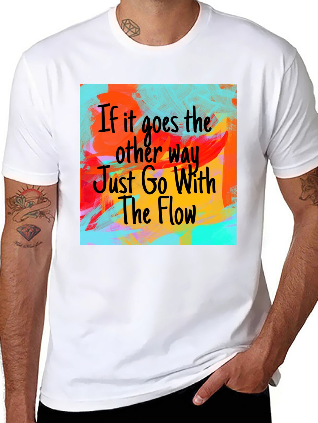 Go With The Flow T-Shirt - Artistic Design
