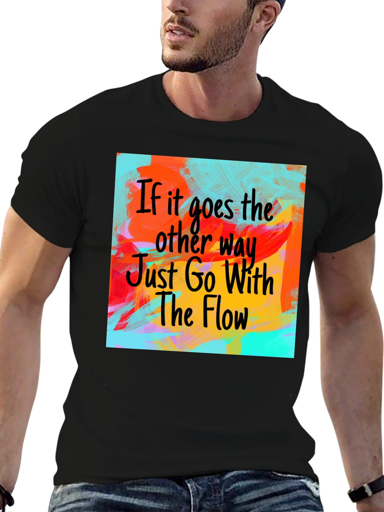 Go With The Flow T-Shirt - Artistic Design