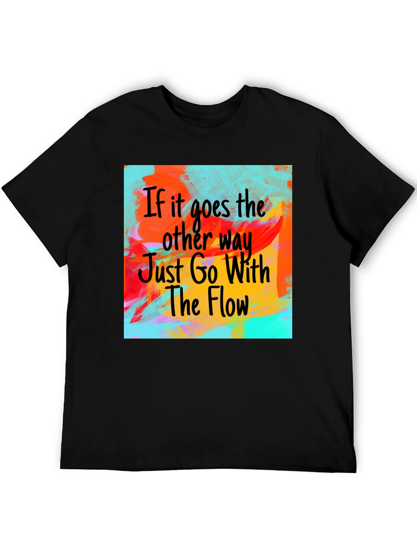 Go With The Flow T-Shirt - Artistic Design