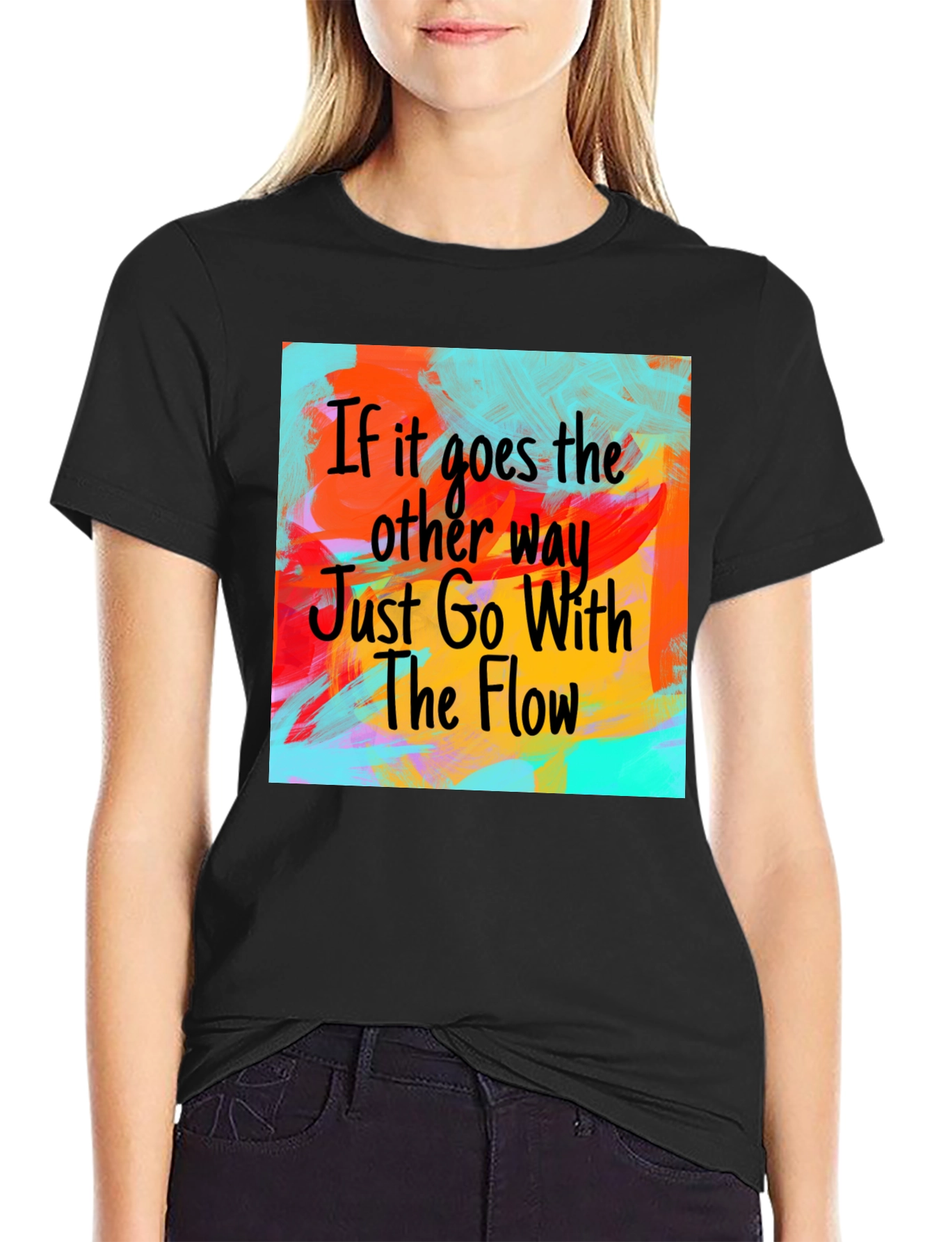Go With The Flow T-Shirt - Artistic Design