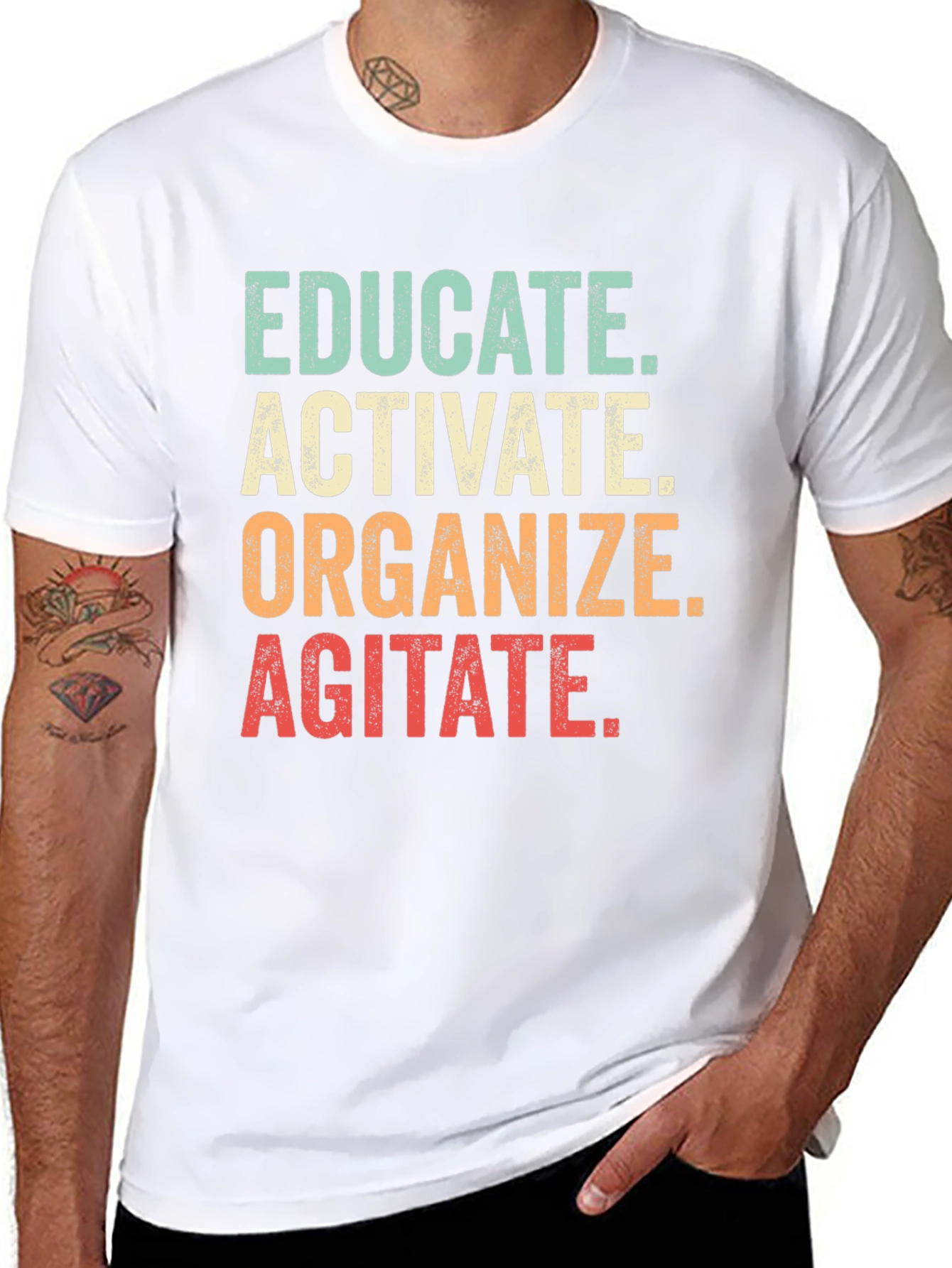 Educate Activate Organize Agitate Graphic Tee