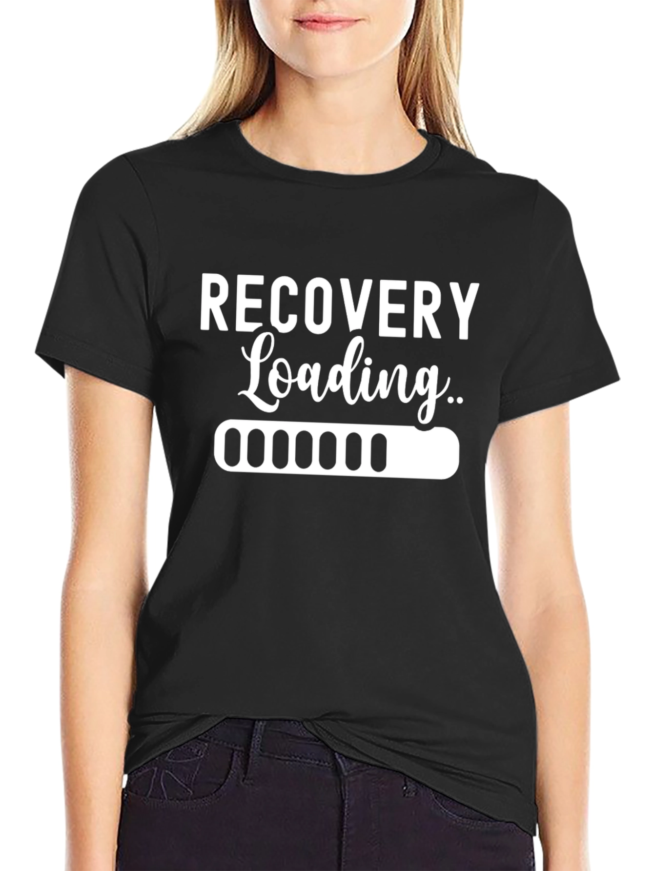 Recovery Loading T-Shirt - Black Graphic Tee