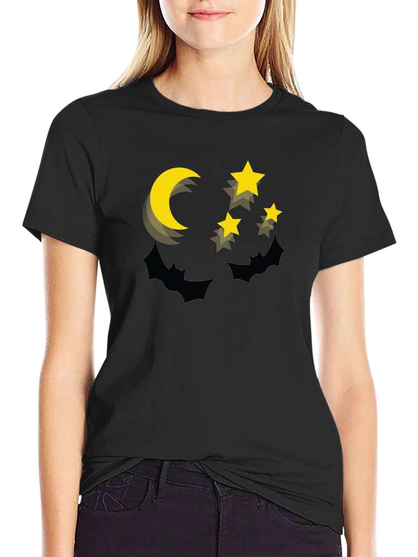 Moon and Stars Graphic Tee - Spooky Season