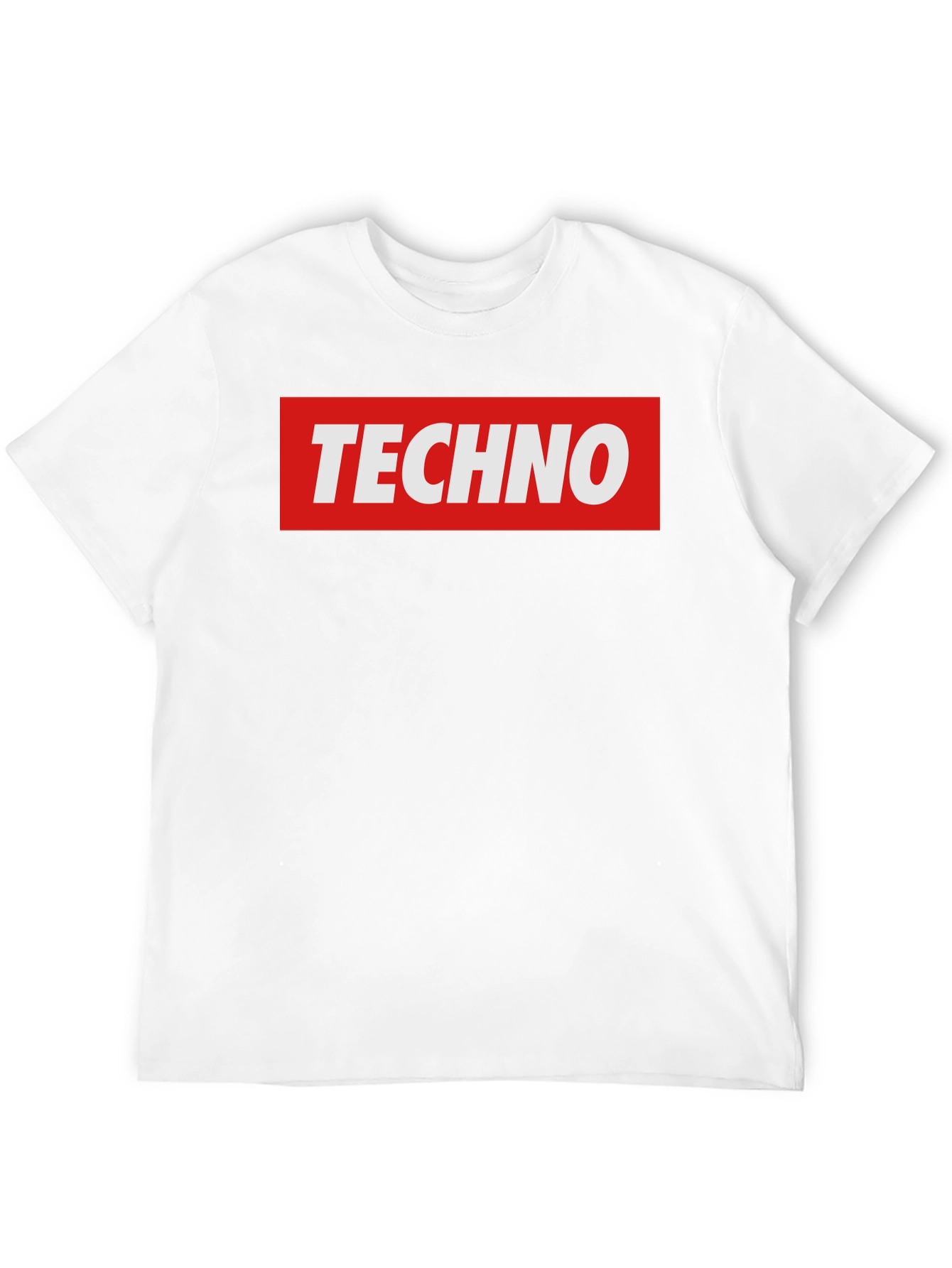 Techno Graphic T-Shirt - Bold Red & Black Design