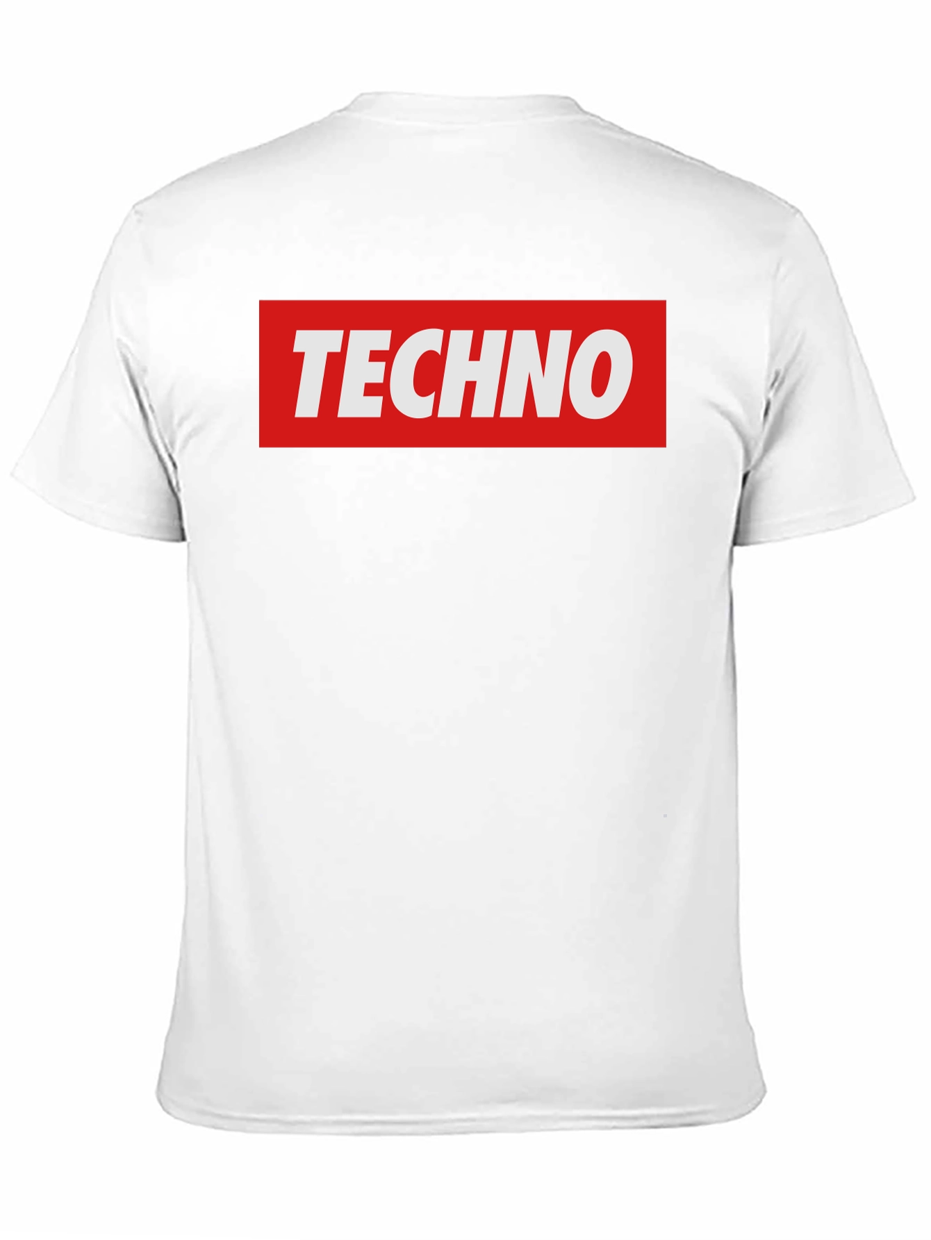 Techno Graphic T-Shirt - Bold Red & Black Design
