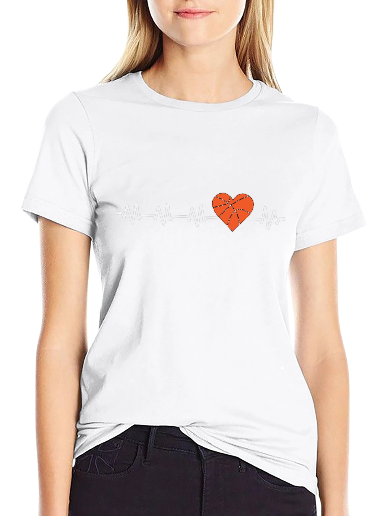 Heartbeat Basketball Heart T-Shirt