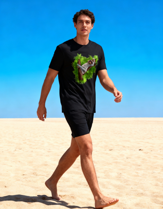 Cute Sloth Jungle Graphic T-Shirt - Animal Lover Casual Comfort Tee