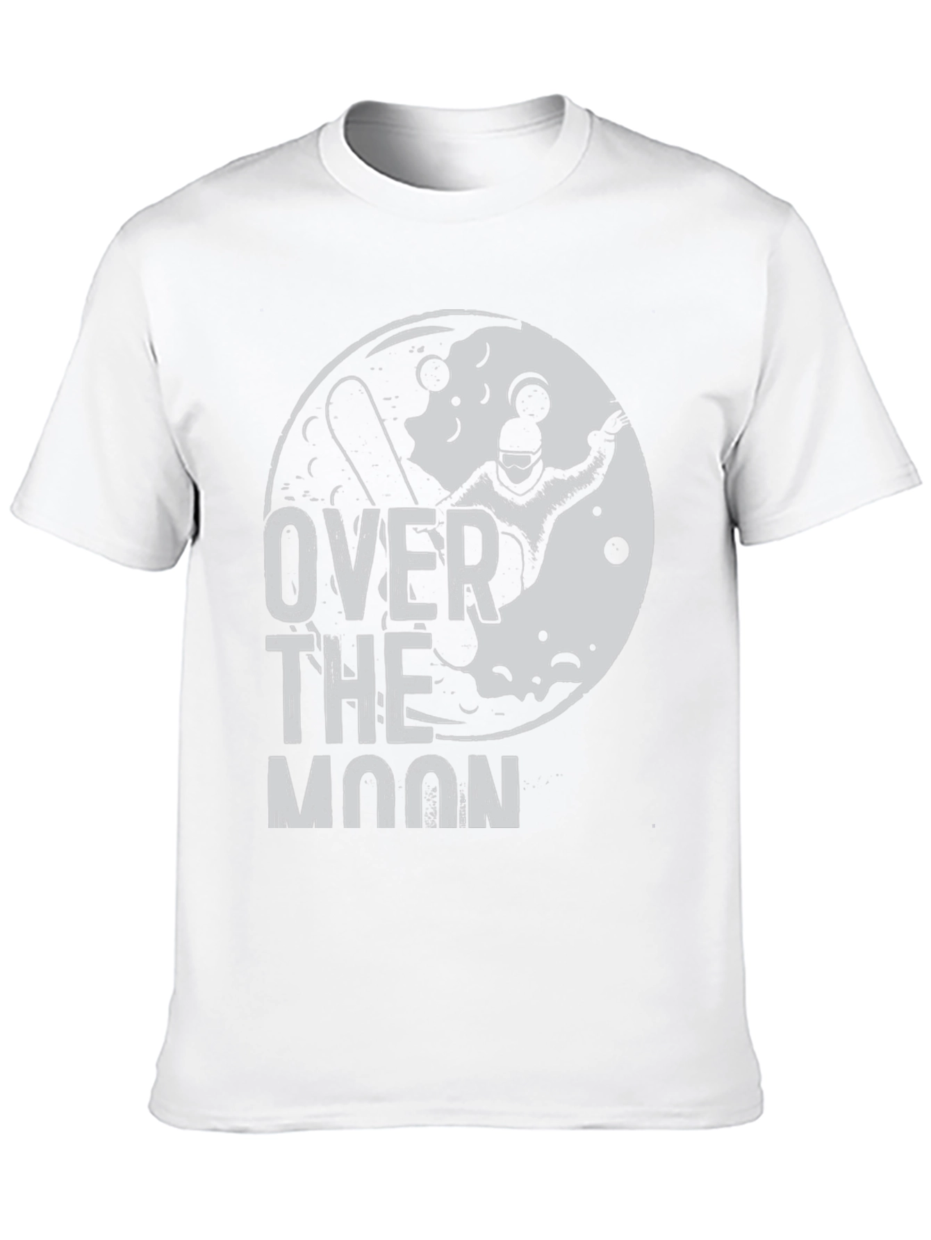 Over the Moon Snowboarder Black Graphic Tee