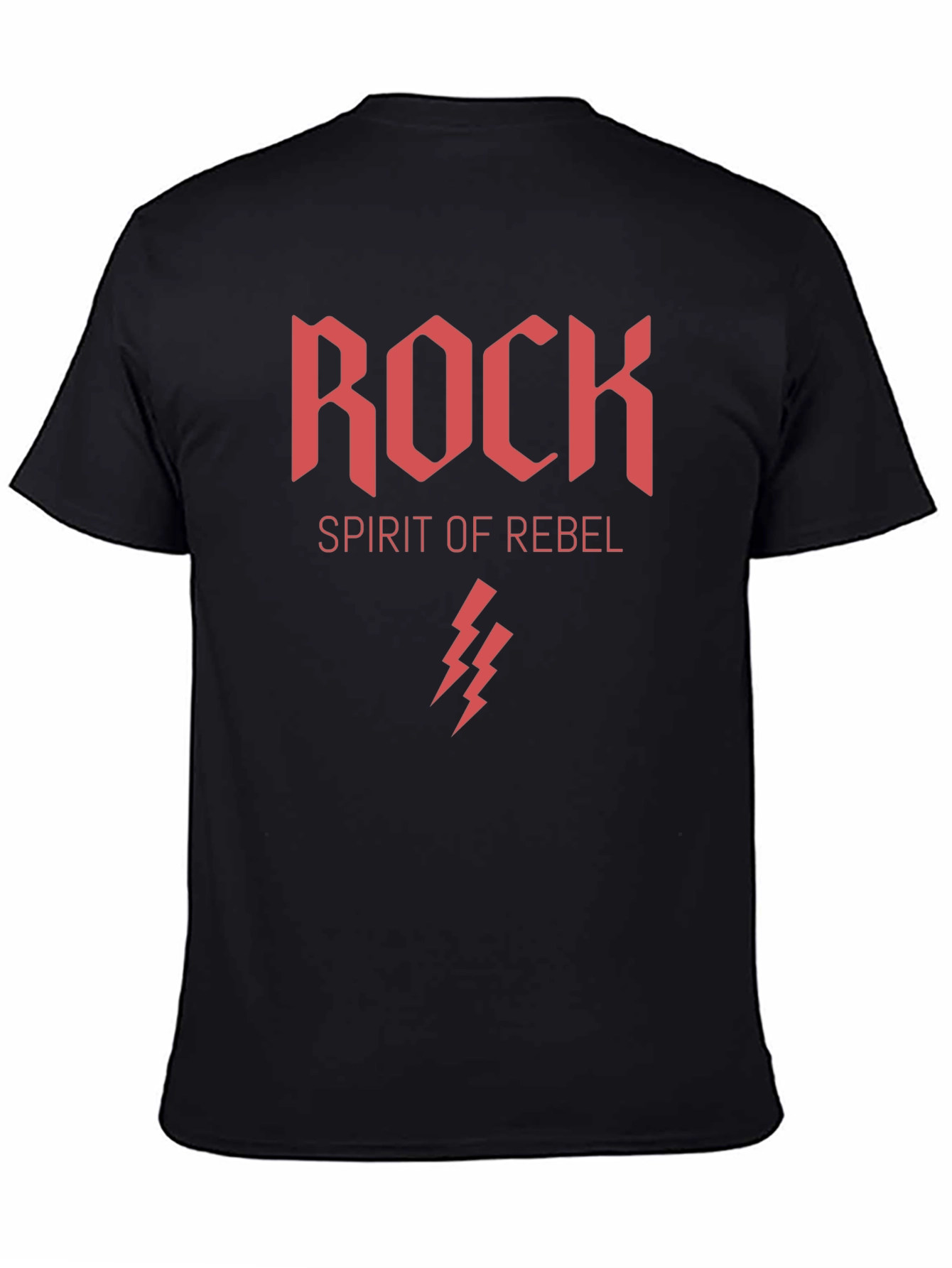 Rock Spirit Rebel Graphic Print Black T-Shirt