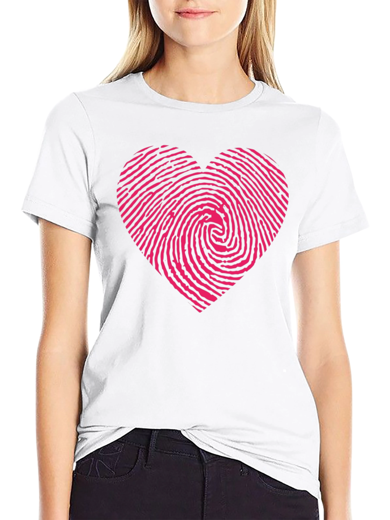 Heart Fingerprint Graphic Tee