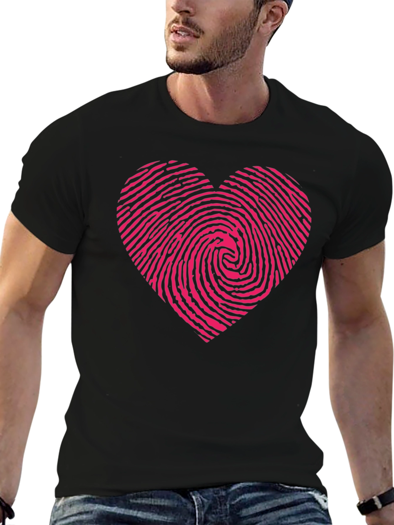 Heart Fingerprint Graphic Tee