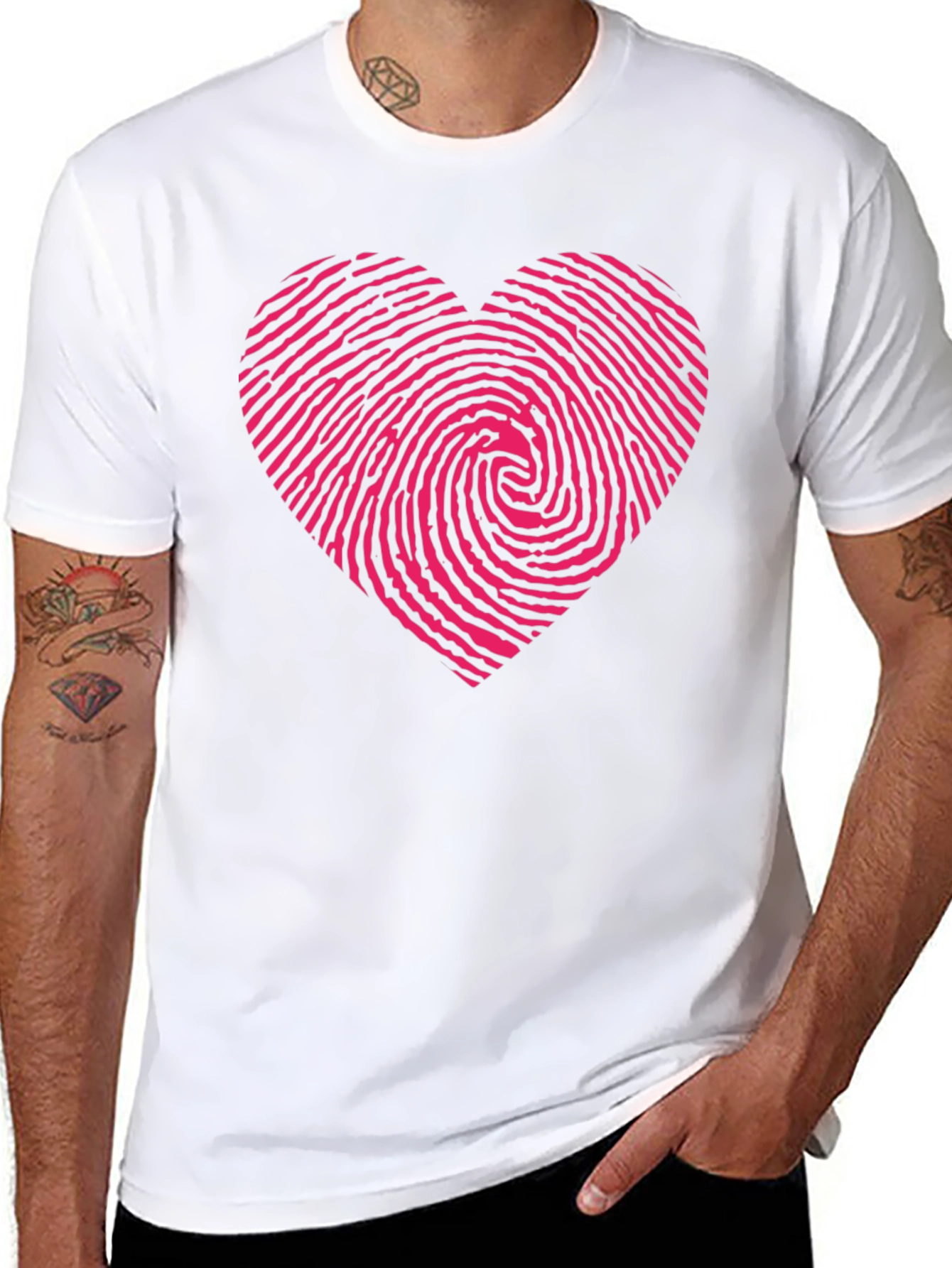 Heart Fingerprint Graphic Tee