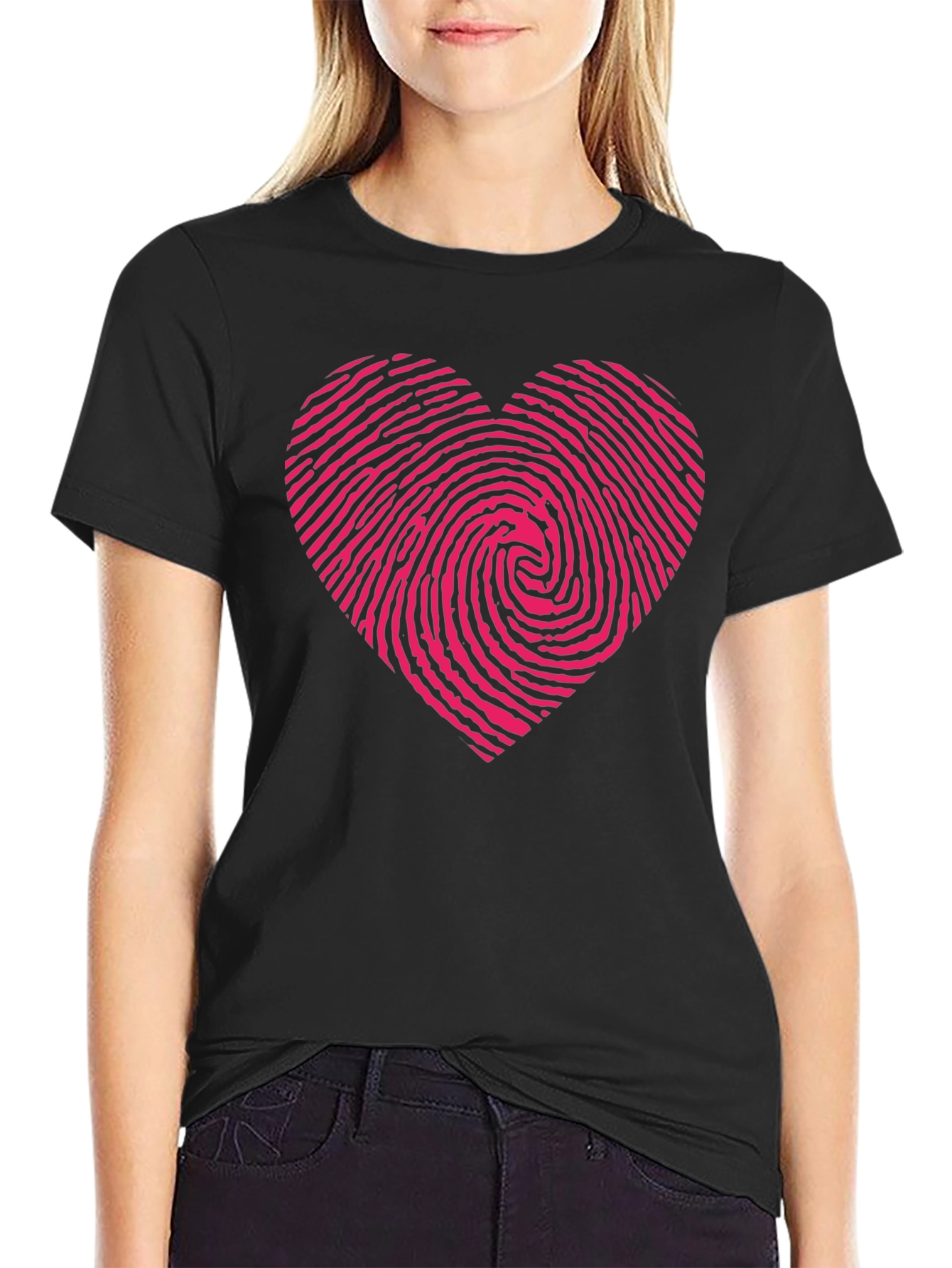 Heart Fingerprint Graphic Tee