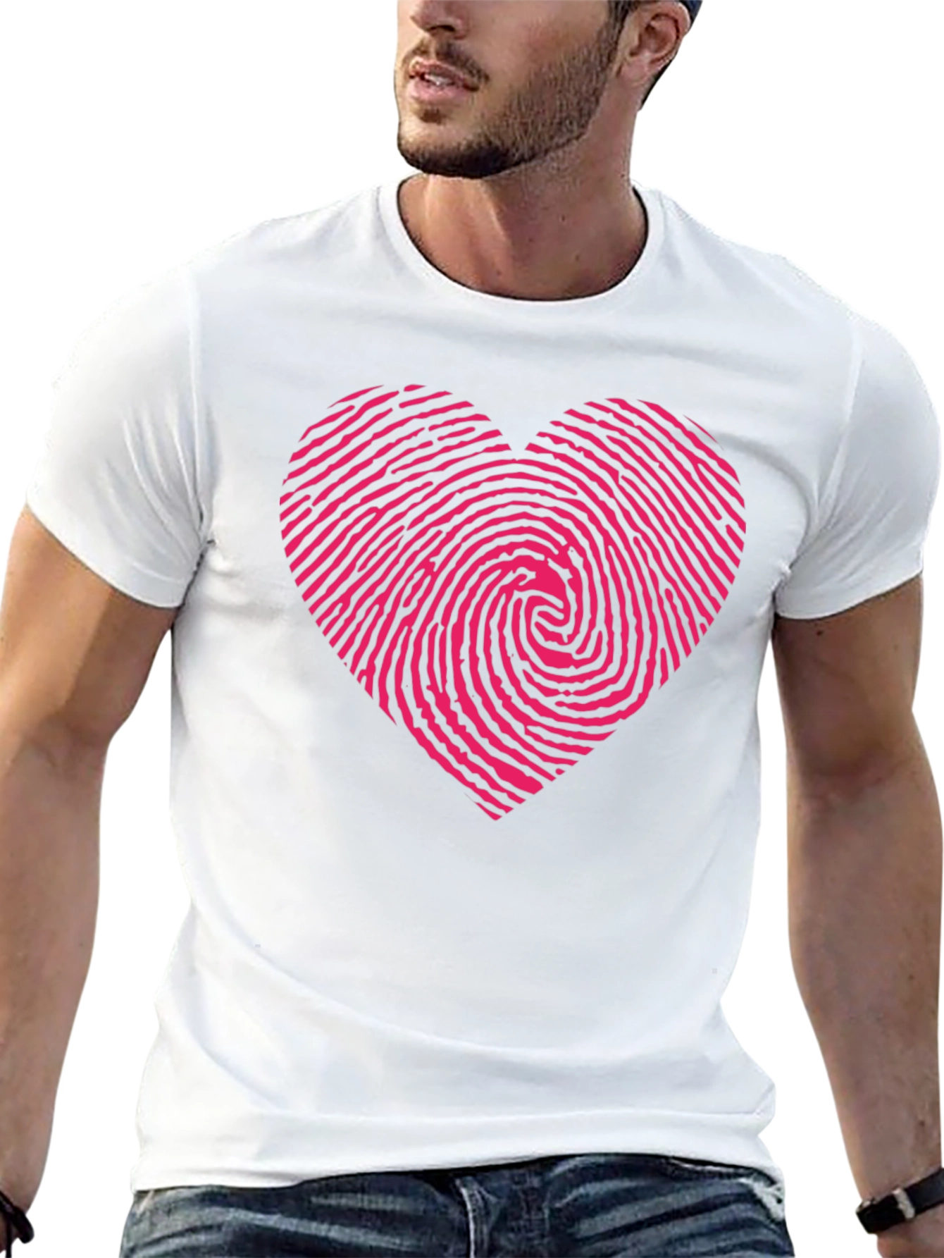 Heart Fingerprint Graphic Tee