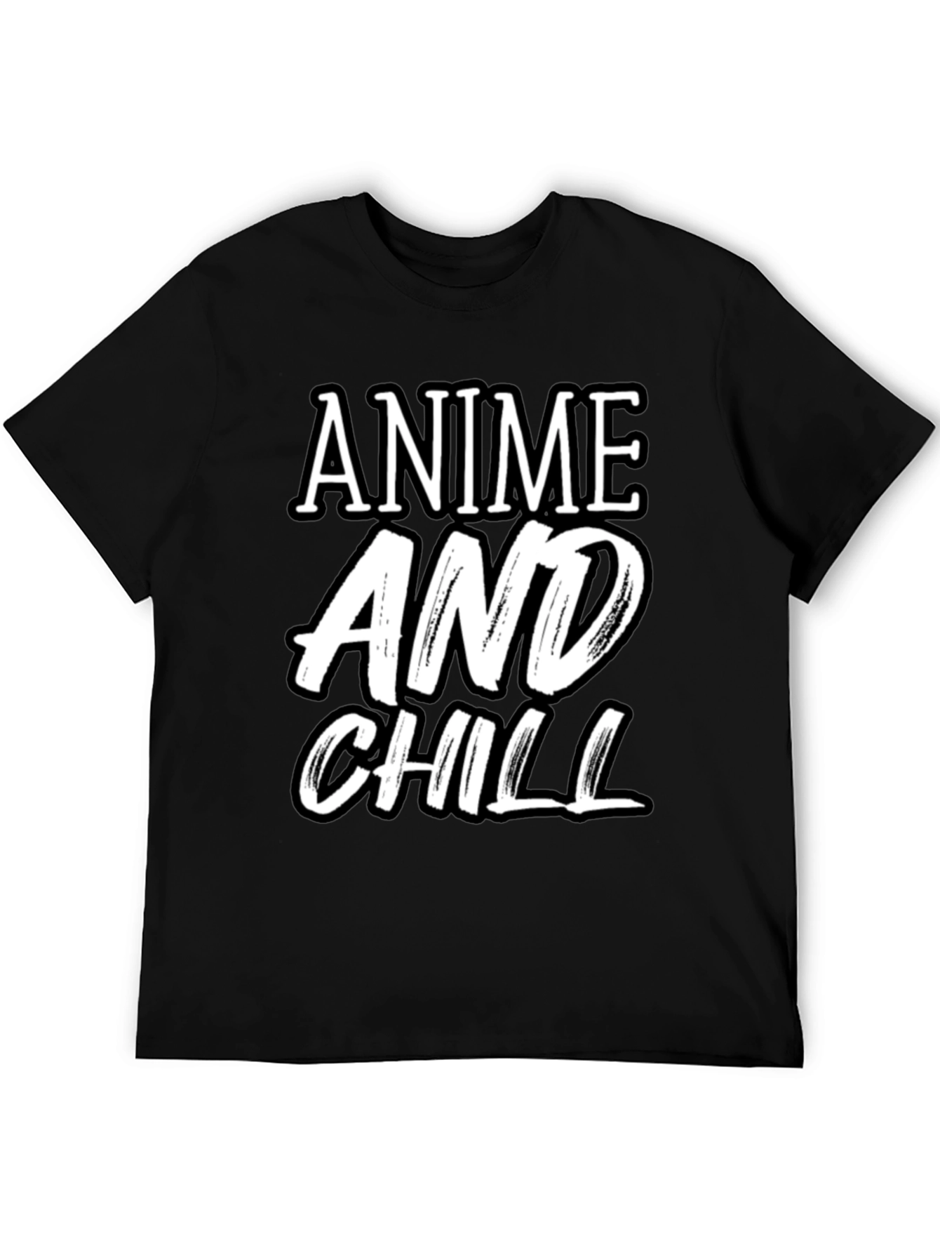 Anime and Chill Black T-Shirt