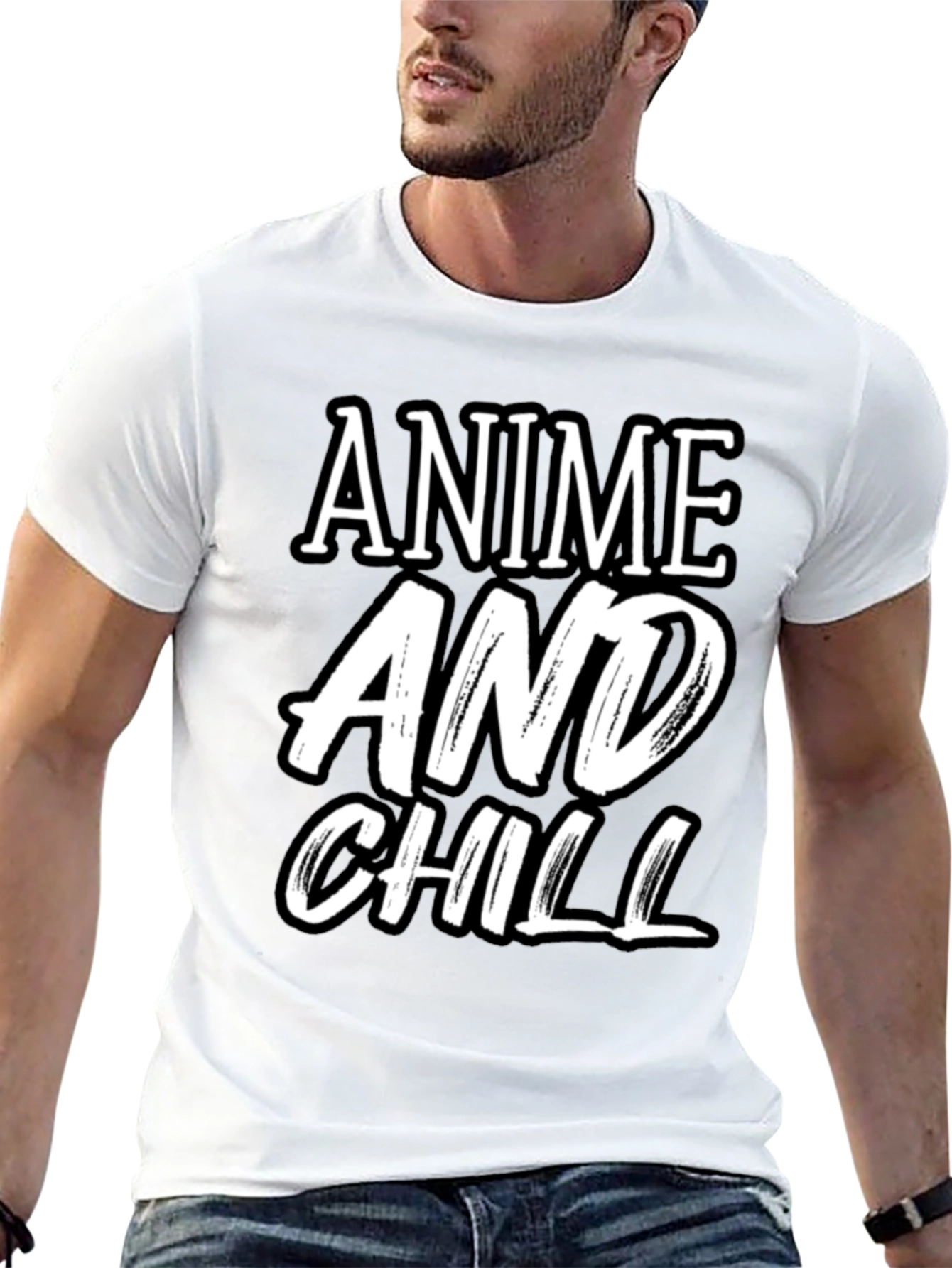 Anime and Chill Black T-Shirt
