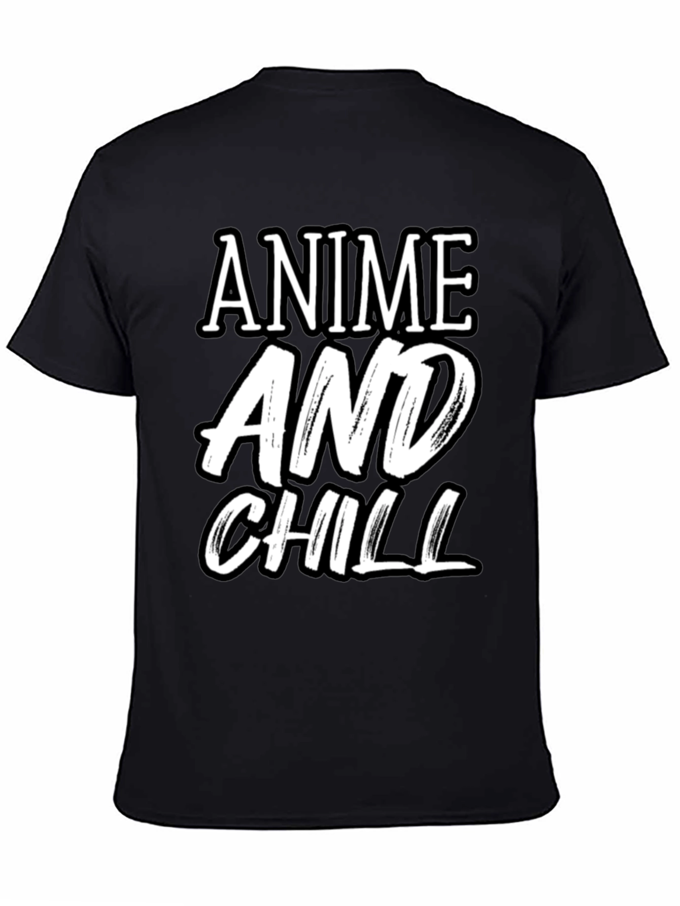 Anime and Chill Black T-Shirt