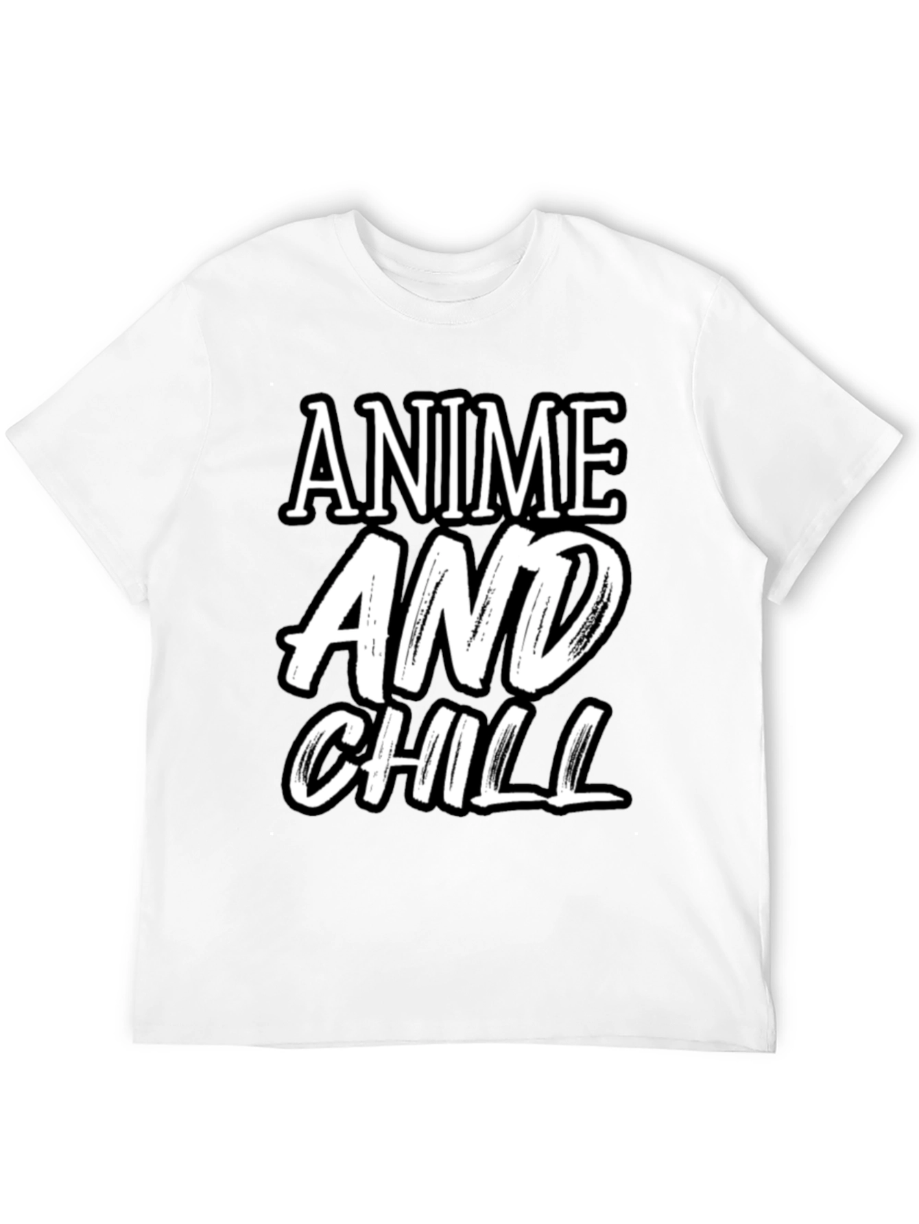 Anime and Chill Black T-Shirt