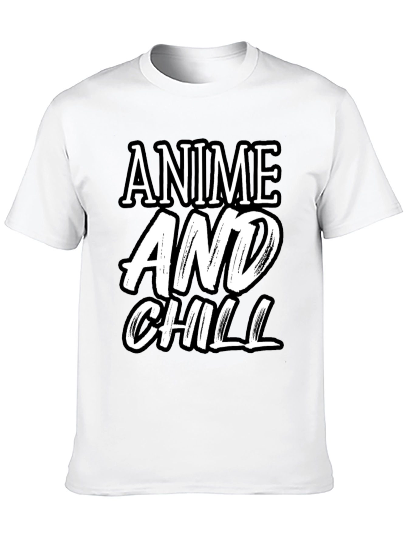 Anime and Chill Black T-Shirt