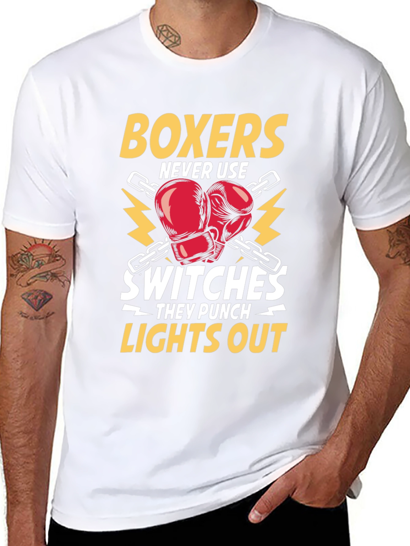 Boxer Punch Lights Out Black T-Shirt