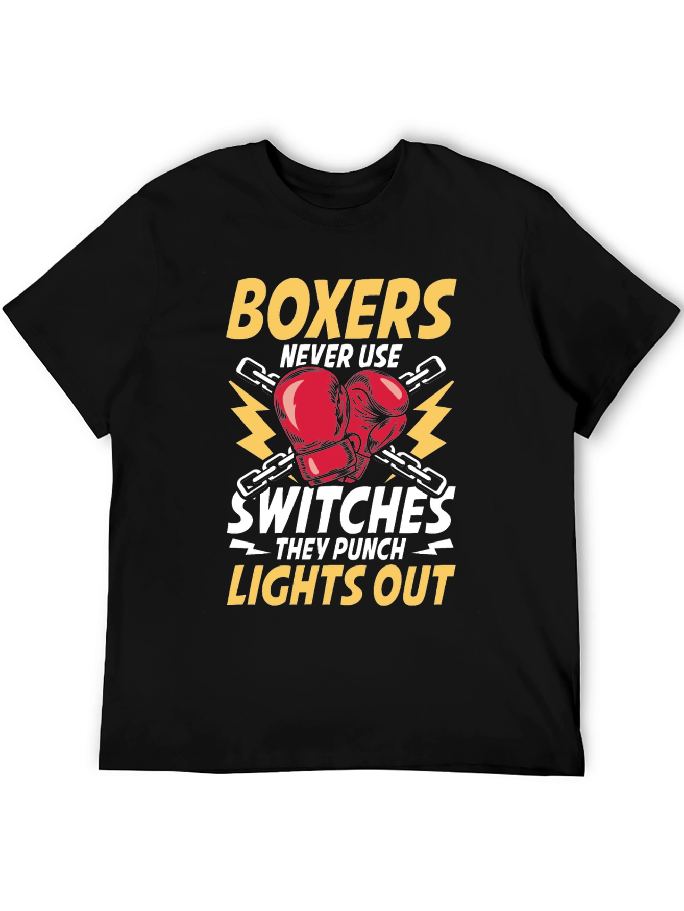 Boxer Punch Lights Out Black T-Shirt