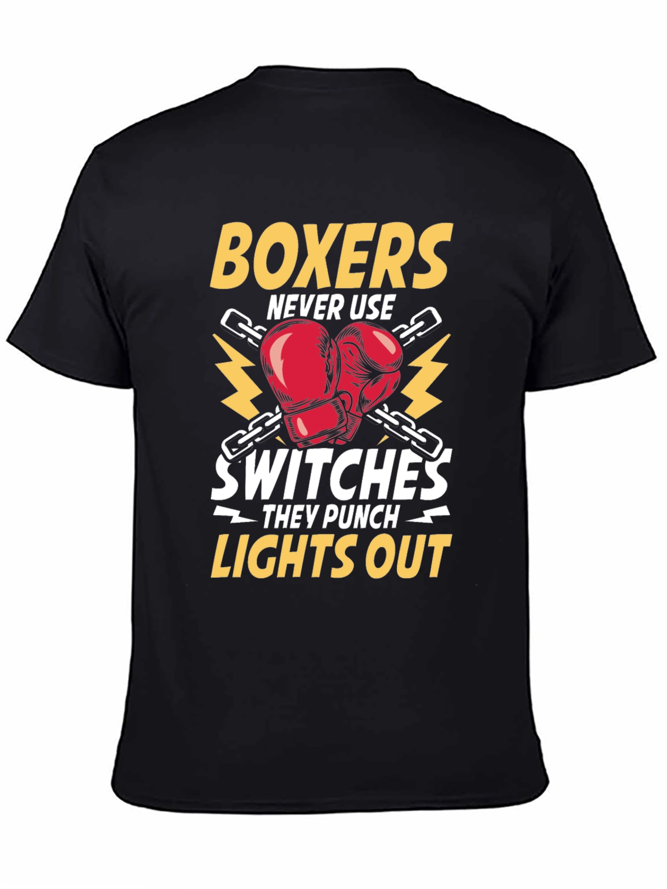Boxer Punch Lights Out Black T-Shirt