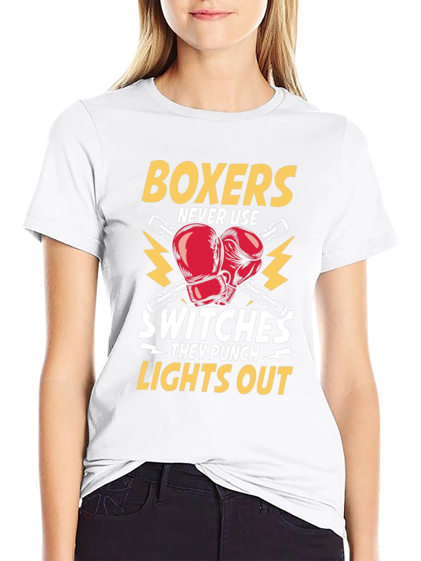 Boxer Punch Lights Out Black T-Shirt