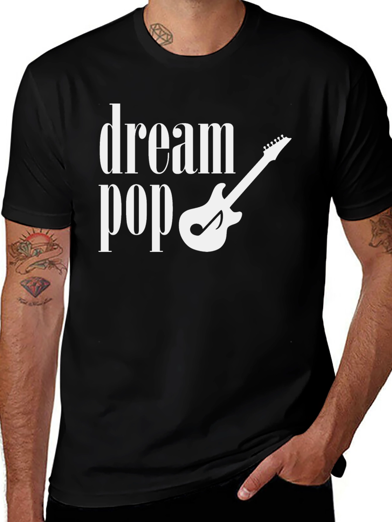 Dream Pop Guitar Graphic T-Shirt - Music Lover Tee
