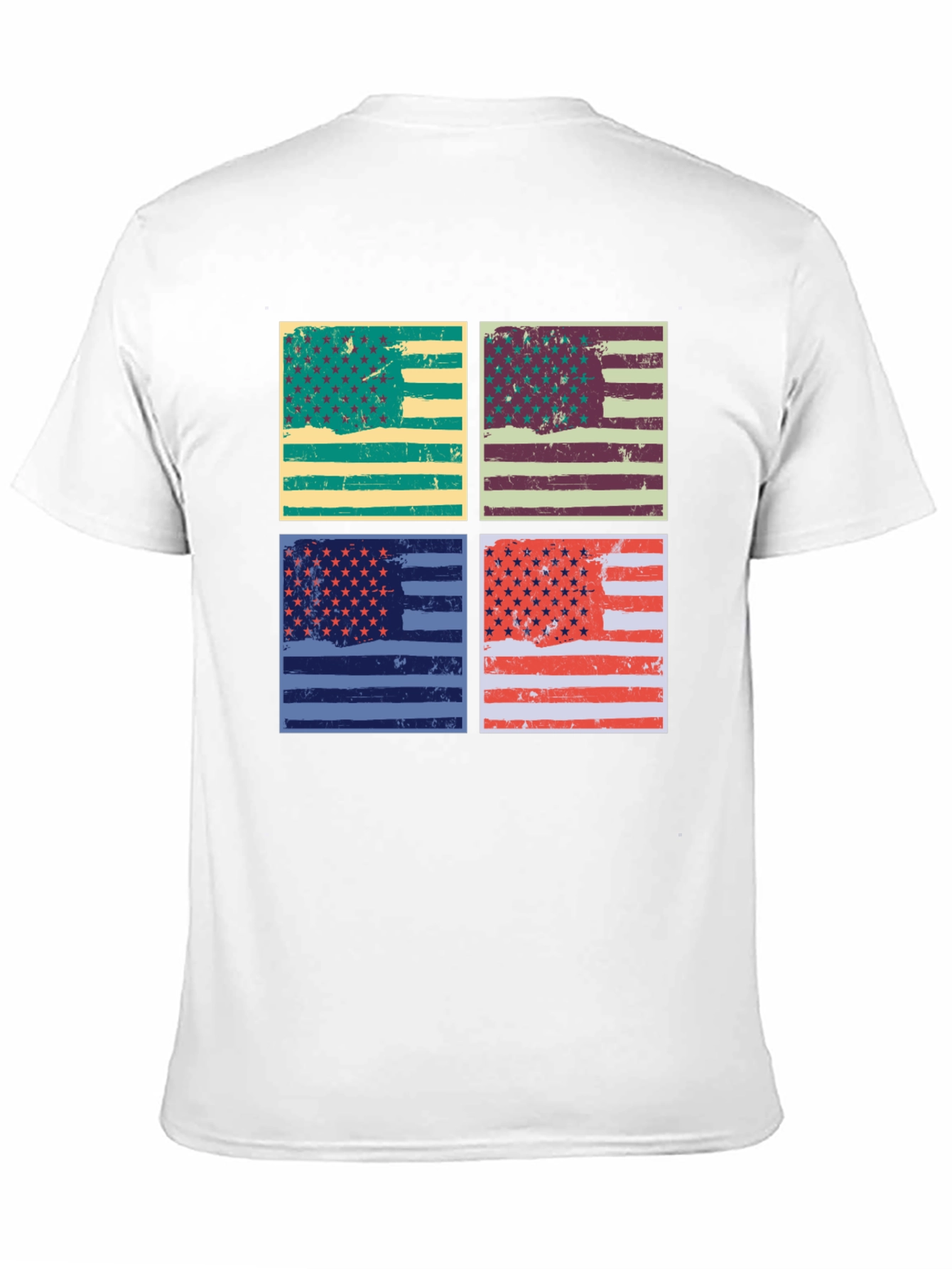Retro American Flag Graphic T-Shirt - Patriotic Style