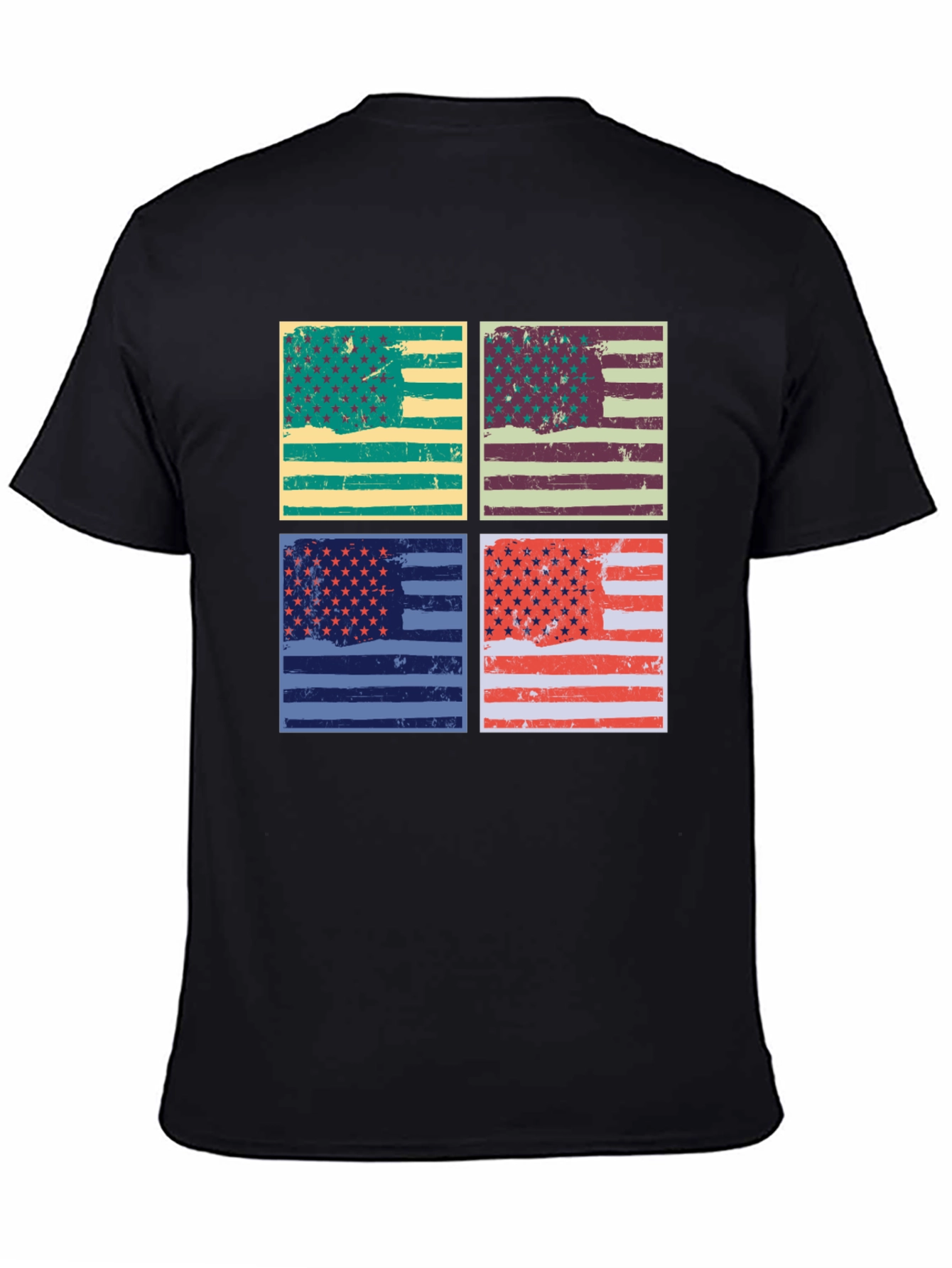 Retro American Flag Graphic T-Shirt - Patriotic Style