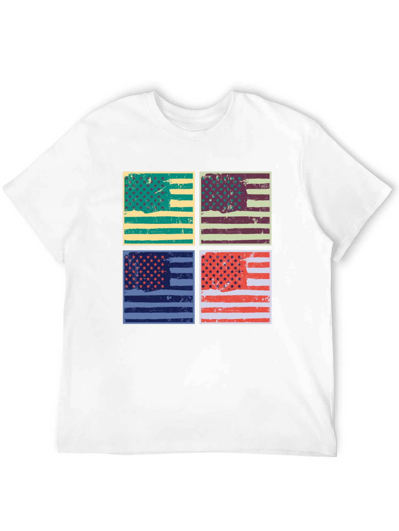 Retro American Flag Graphic T-Shirt - Patriotic Style